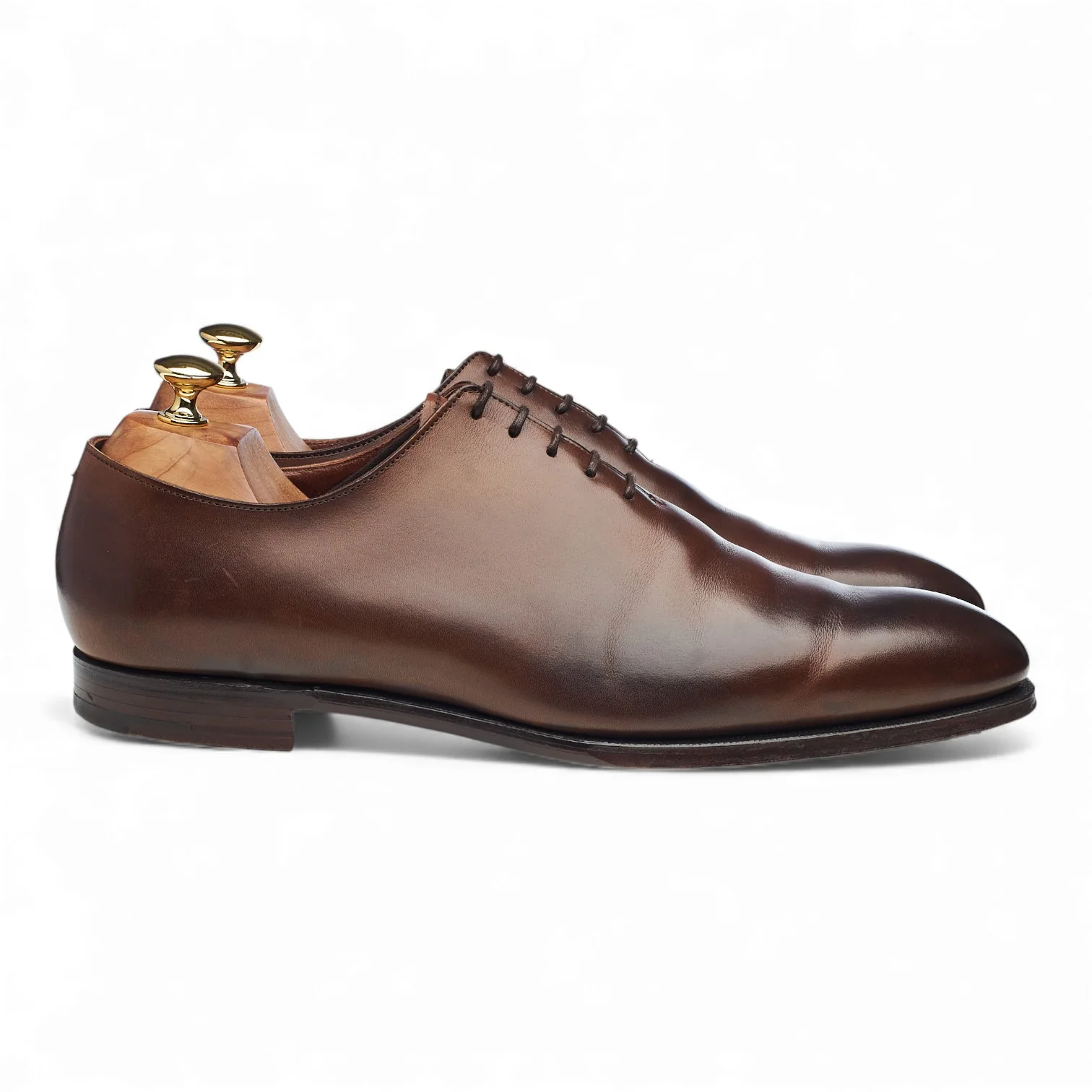 'Albemarle' Dark Brown Leather Wholecut Oxford UK 10 E