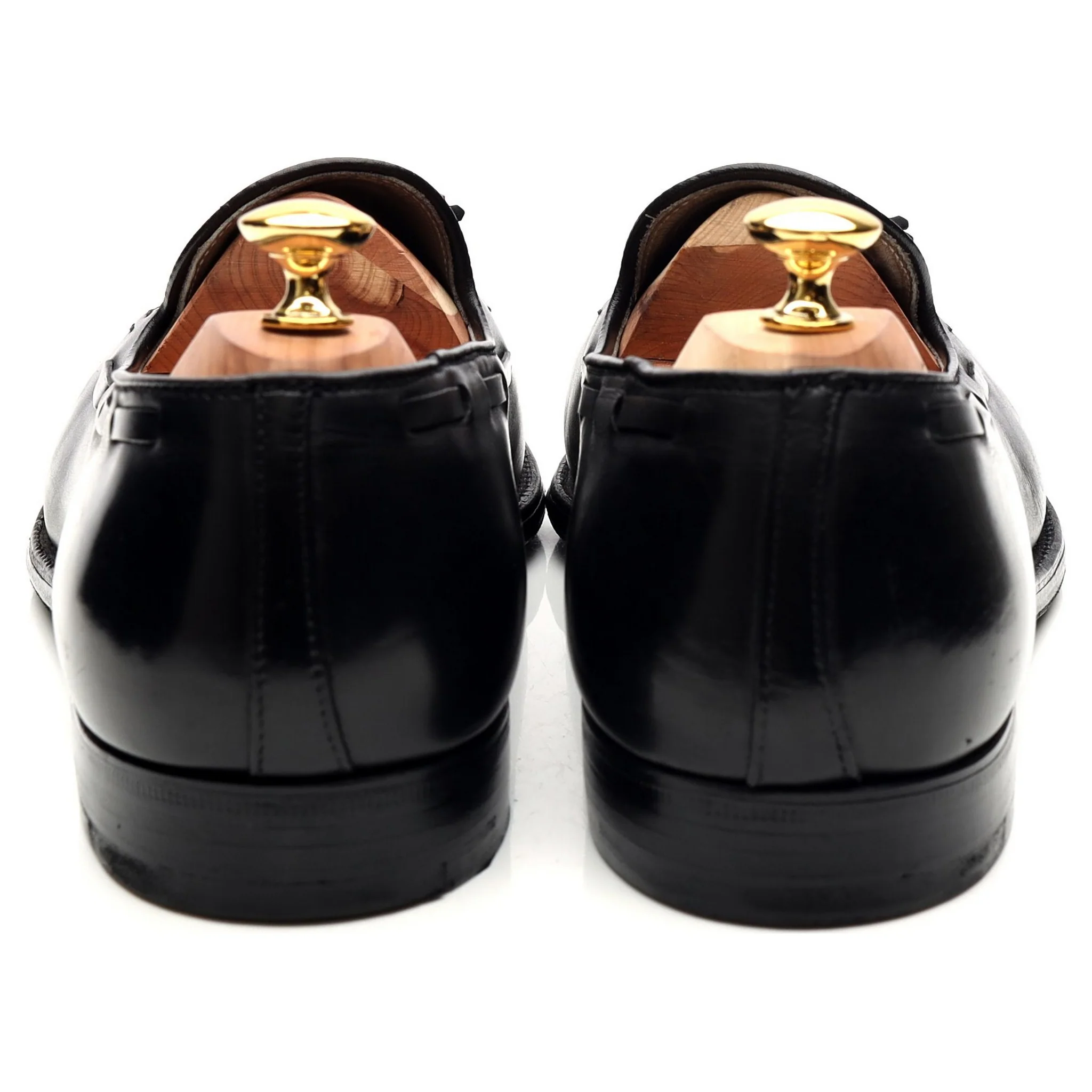 '660' Black Leather Tassel Loafers UK 11 US 11.5 D - Image 4