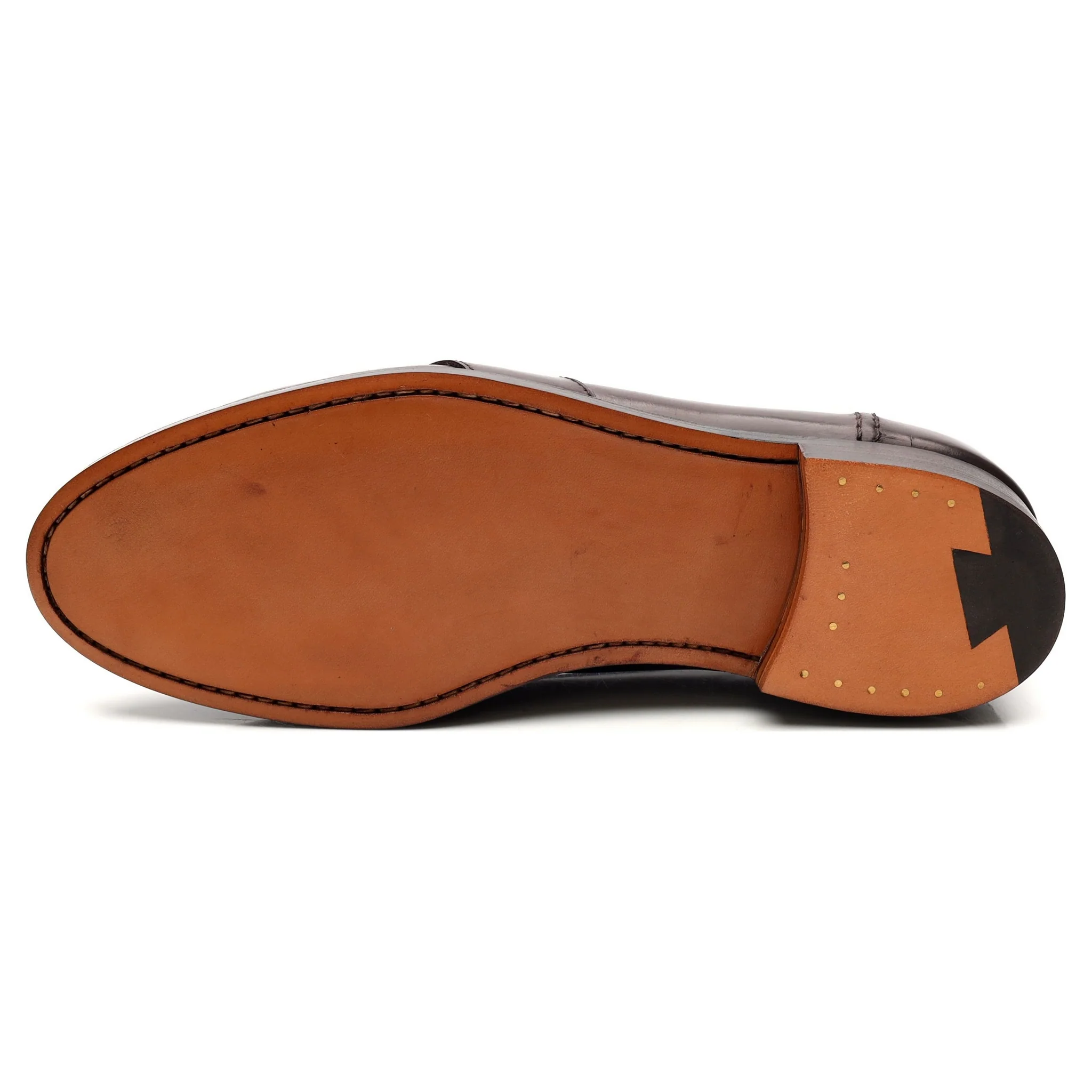 '684' Burgundy Cordovan Leather Loafers UK 7.5 US 8 - Image 10