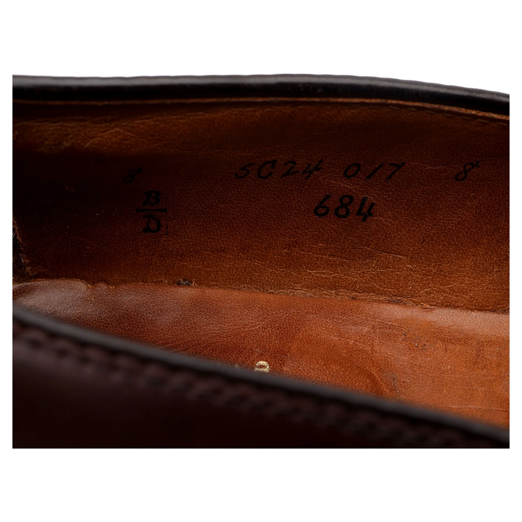 '684' Burgundy Cordovan Leather Loafers UK 7.5 US 8 - Image 12