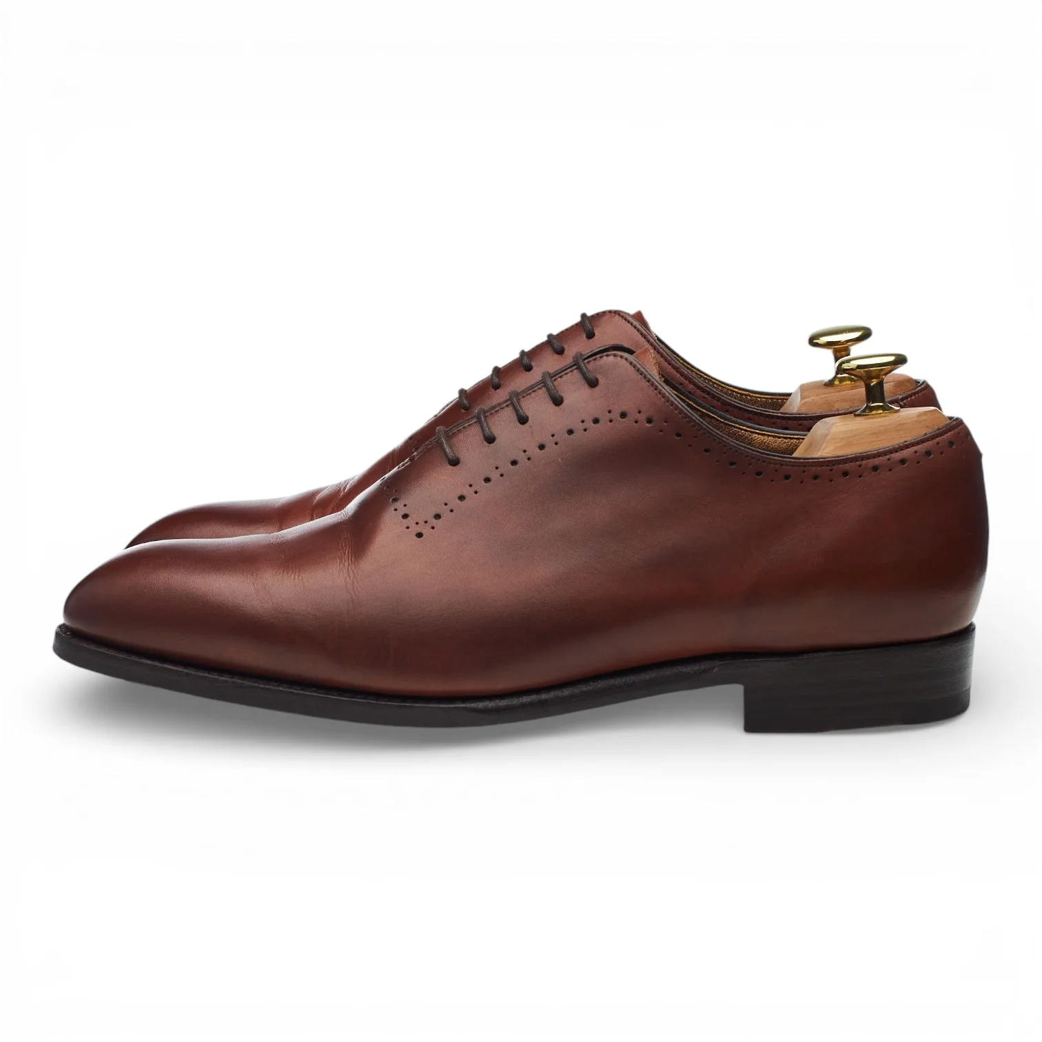 'Alderney' Tan Brown Leather Wholecut Oxford UK 8 FX - Image 3
