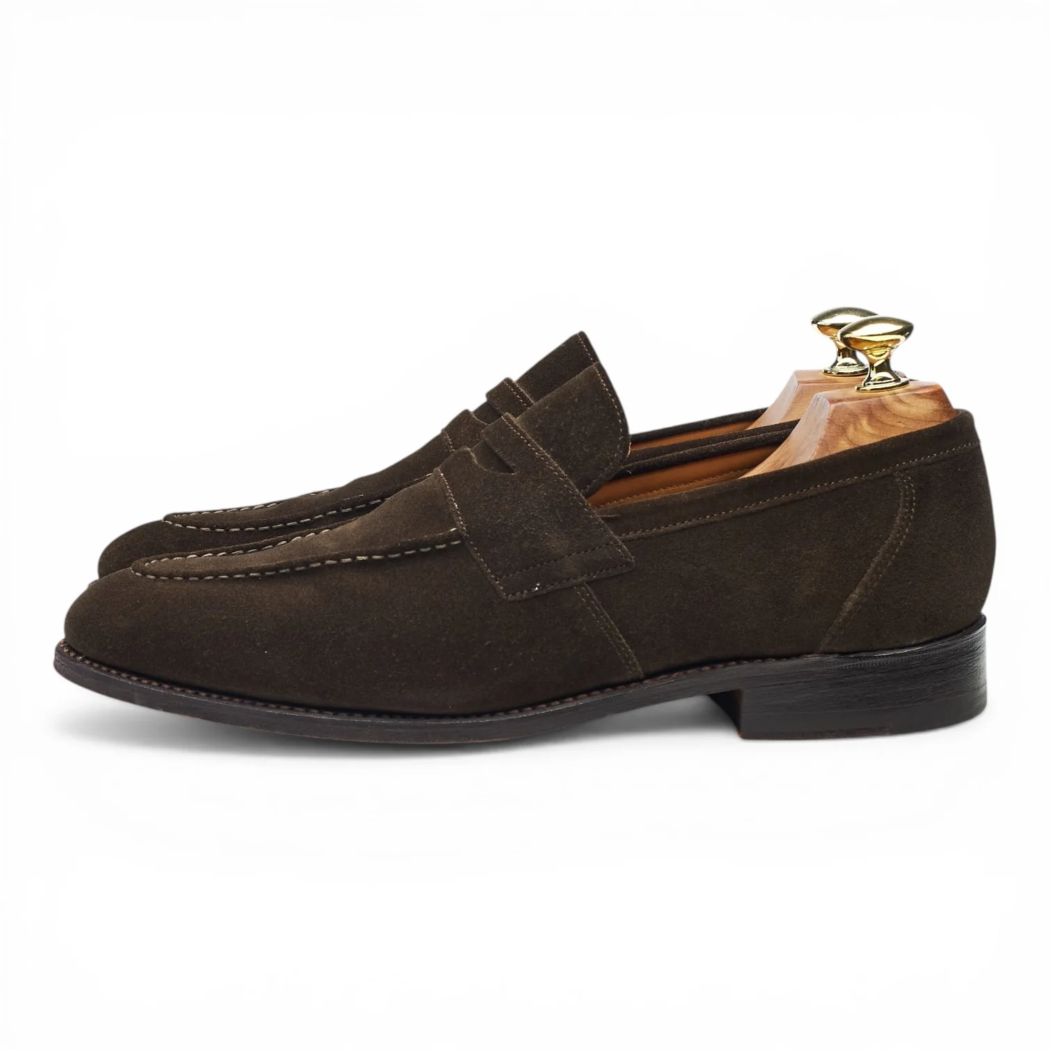 'Aldgate' Dark Brown Suede Loafers UK 7 F - Image 3