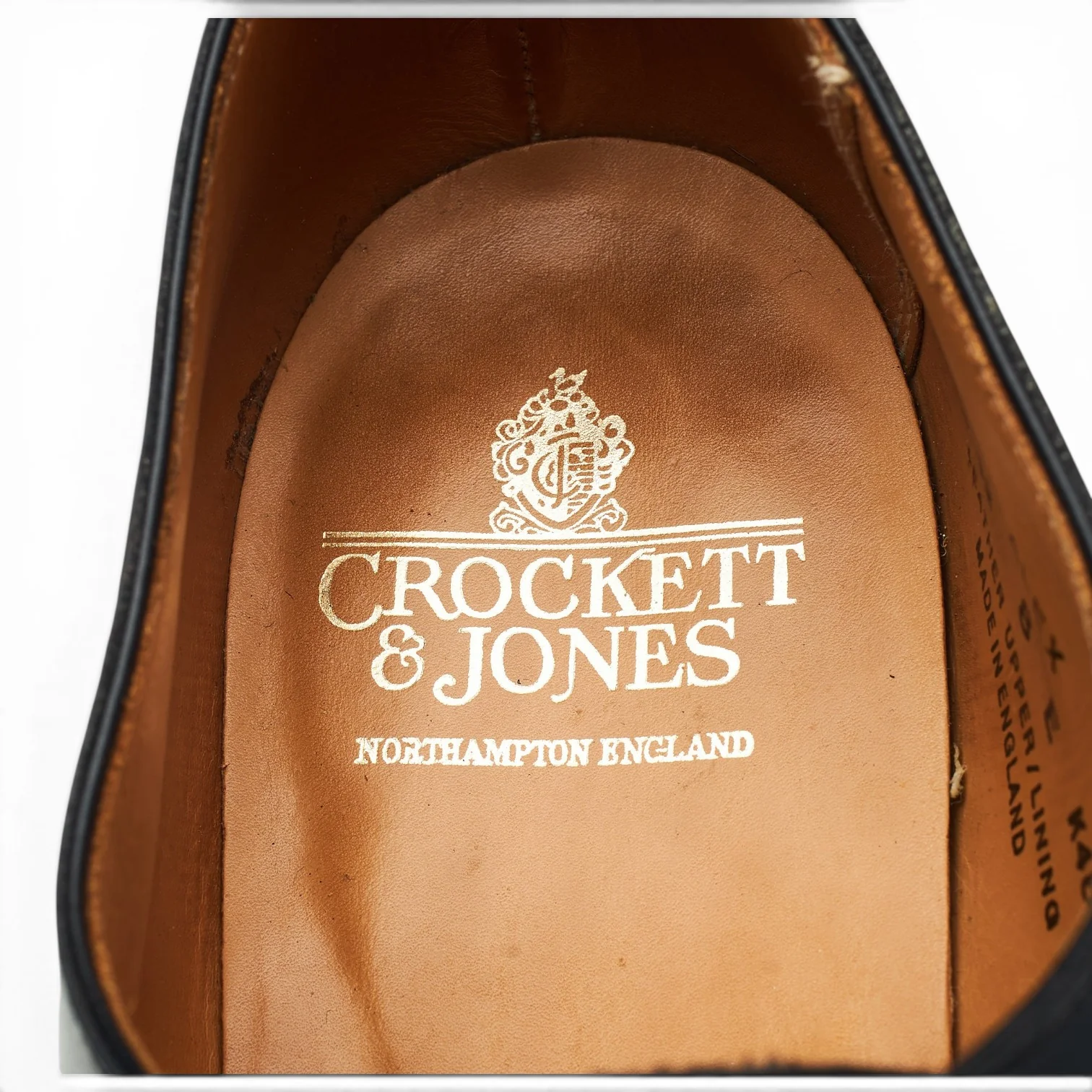 'Alex' Black Leather Wholecut Oxford UK 8 E - Image 6