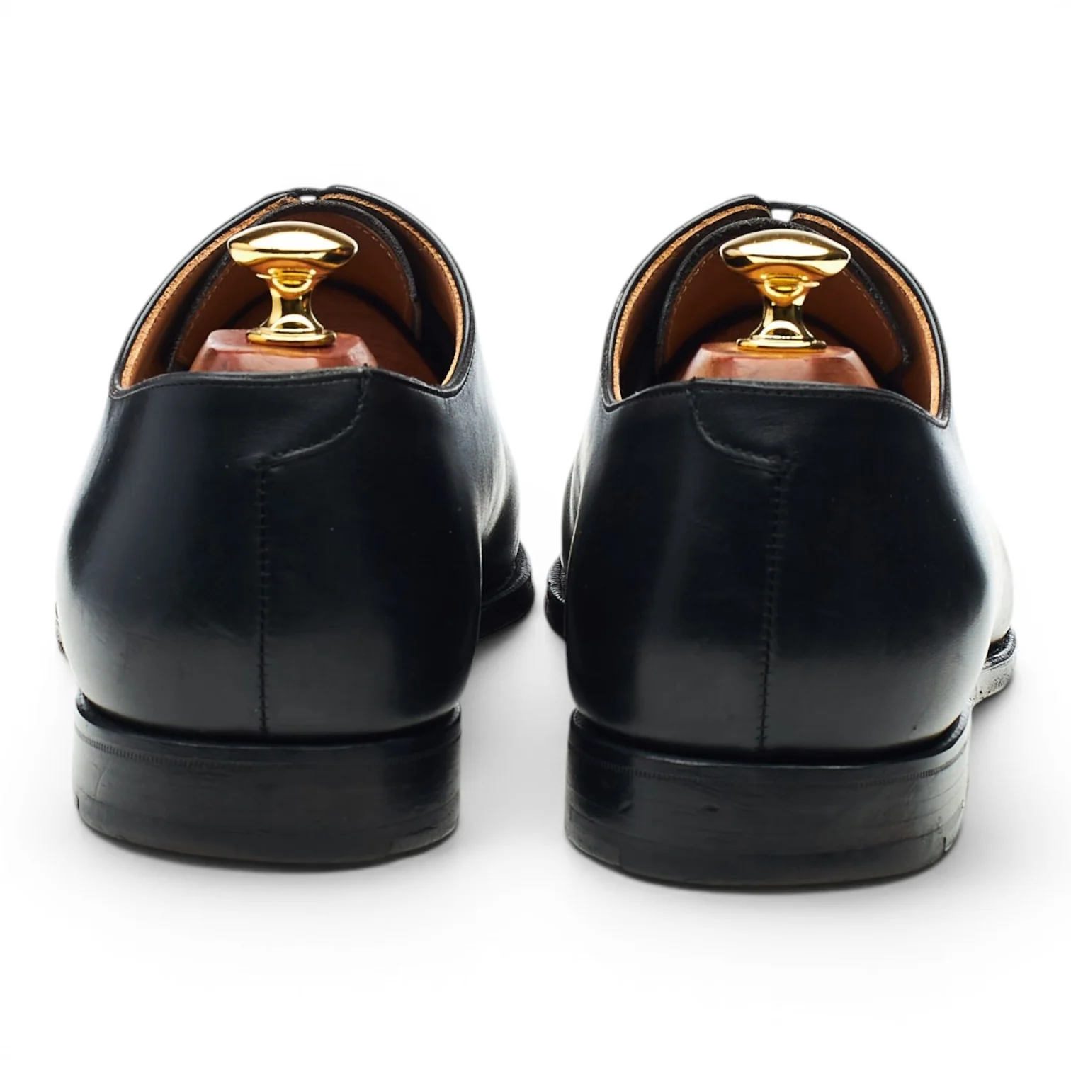 'Alex' Black Leather Wholecut Oxford UK 9 E - Image 4