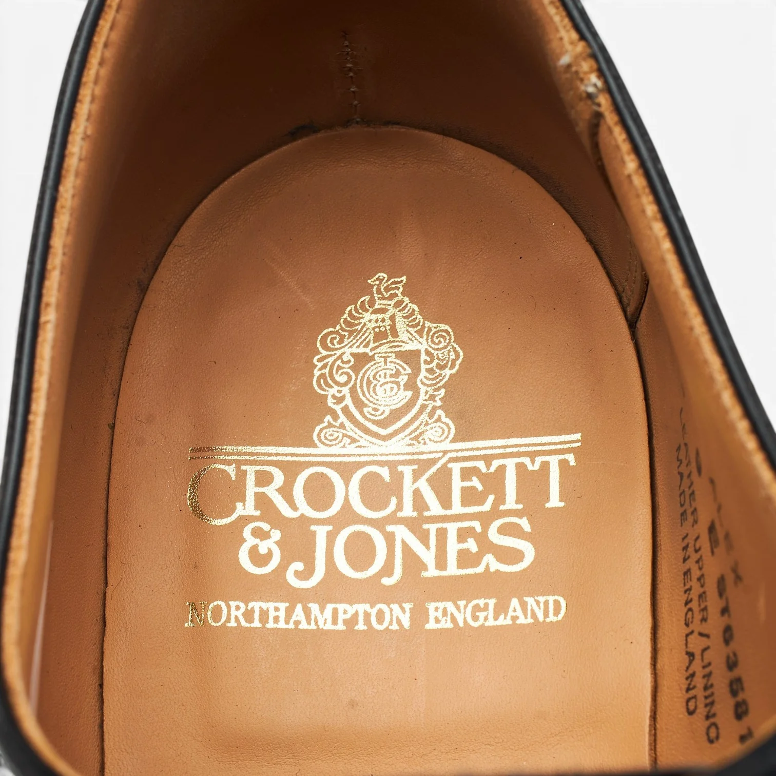 'Alex' Black Leather Wholecut Oxford UK 9 E - Image 6
