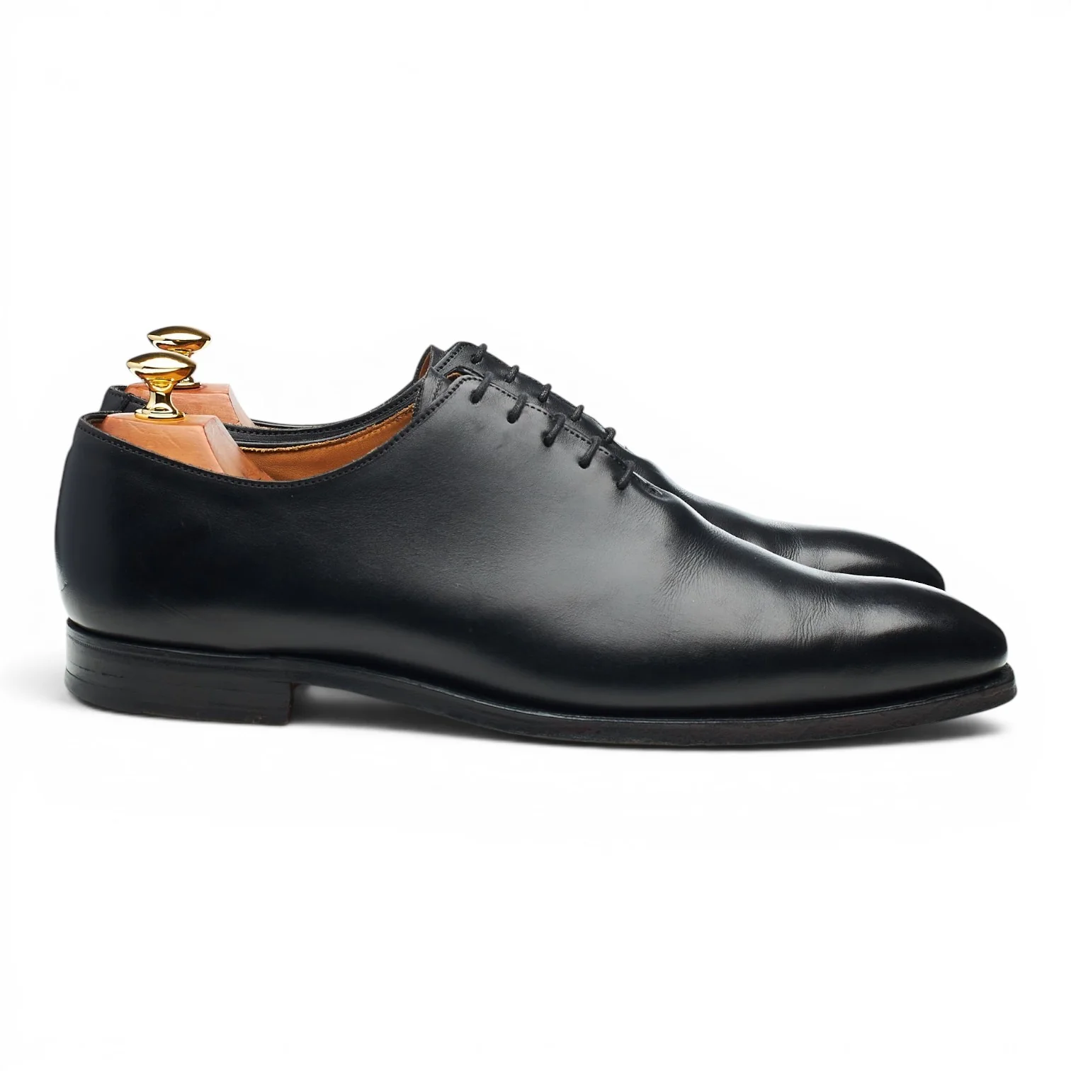 'Alex' Black Leather Wholecut Oxford UK 9 E