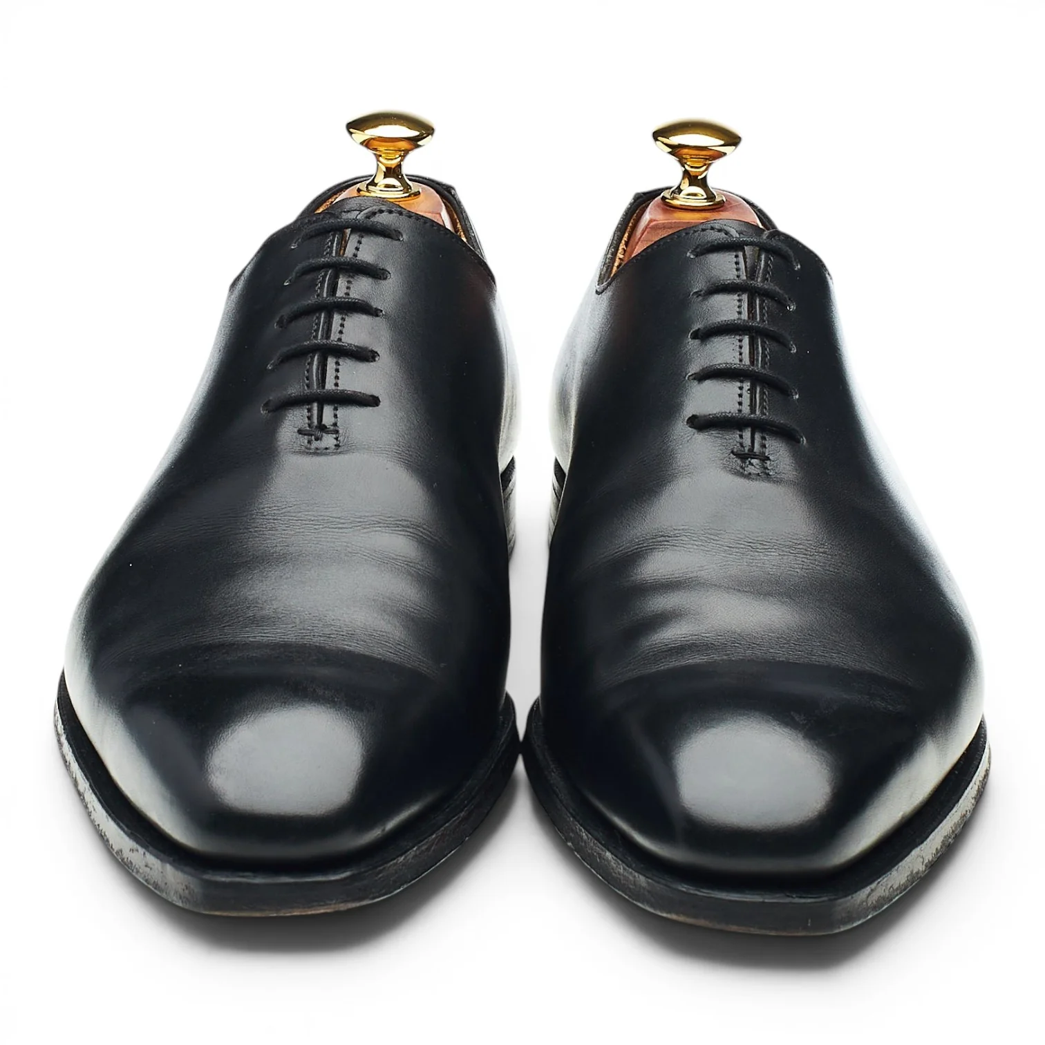 'Alex' Black Leather Wholecut Oxford UK 9 E - Image 2