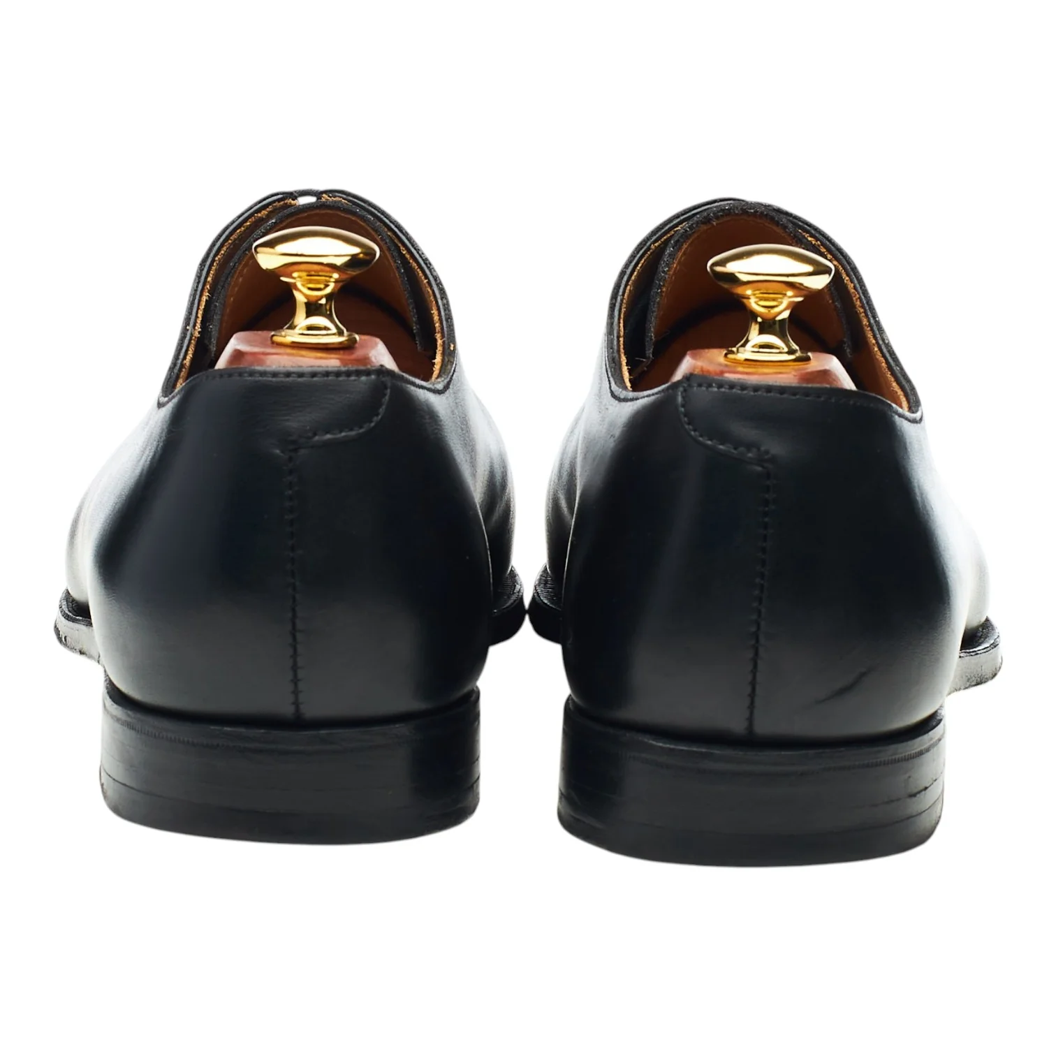 'Alex' Black Leather Wholecut Oxford UK 9 E - Image 4