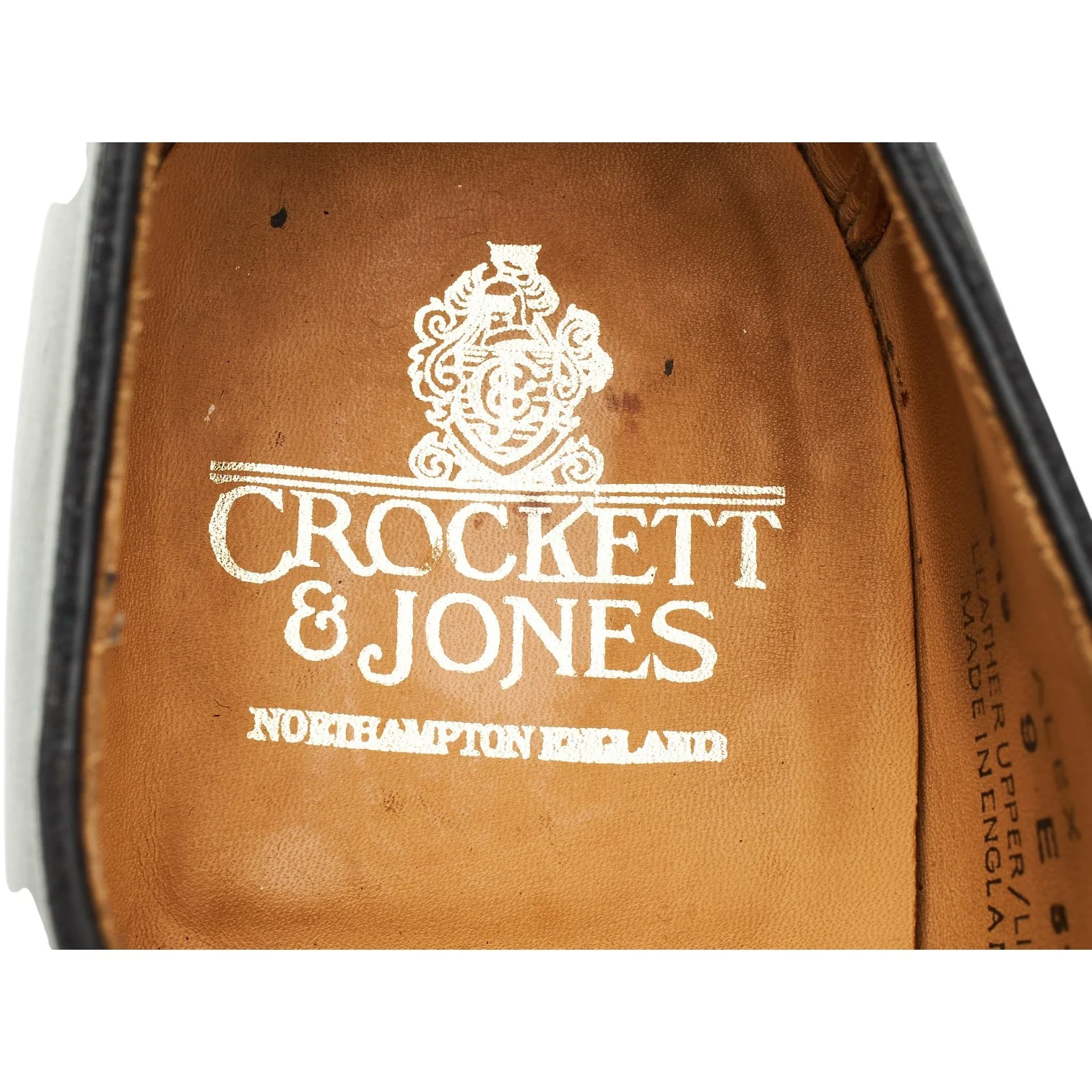 'Alex' Black Leather Wholecut Oxford UK 9 E - Image 7