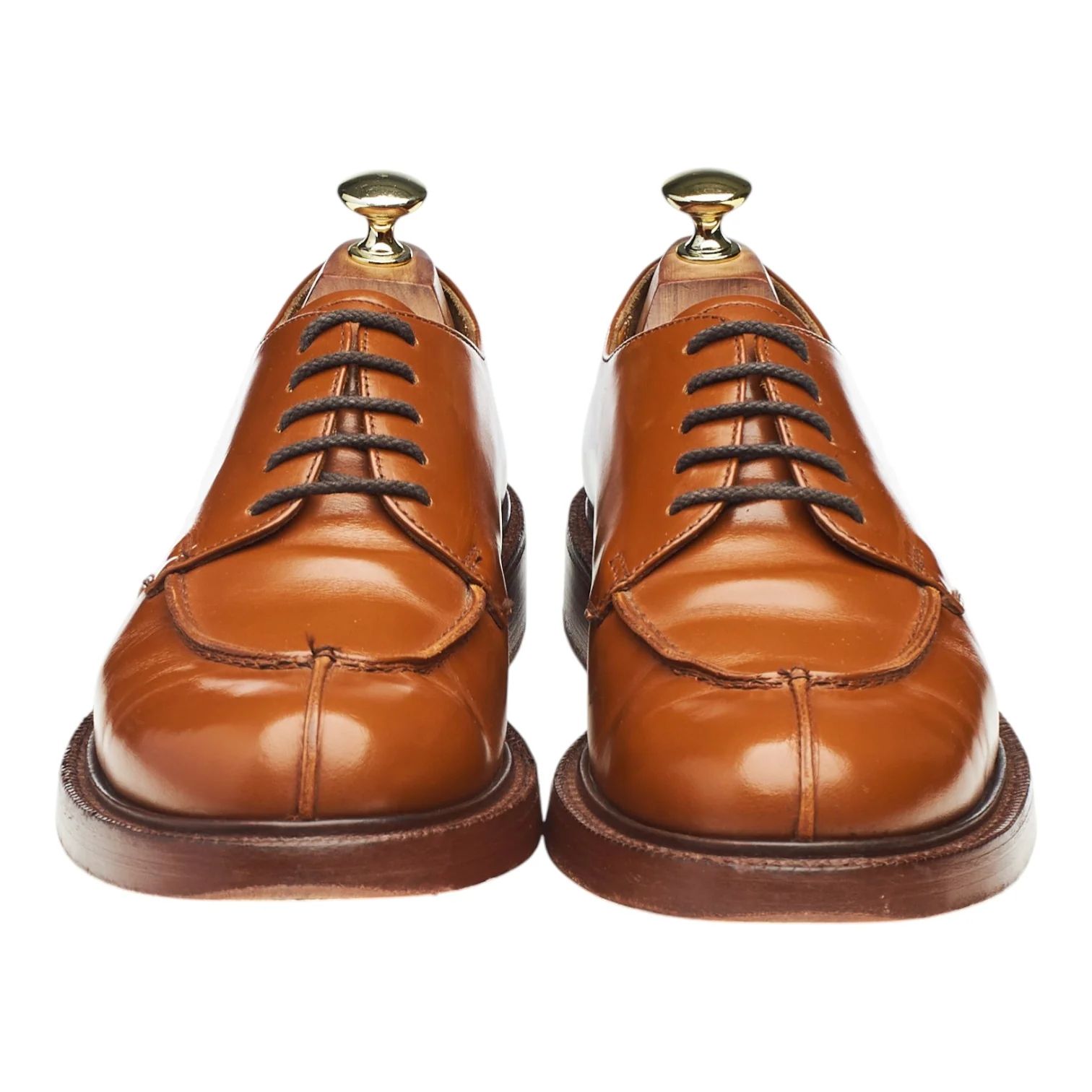 'Alex' Tan Brown Leather Split Toe Derby UK 7.5 F - Image 2