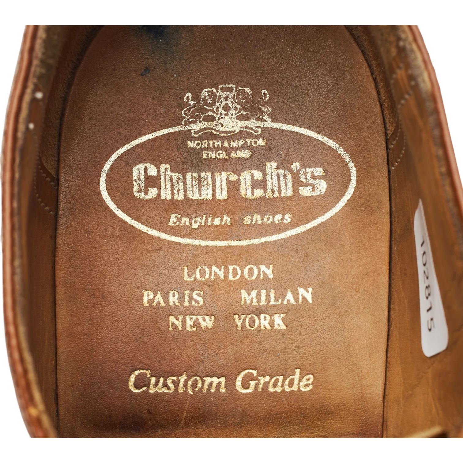 'Alex' Tan Brown Leather Split Toe Derby UK 7.5 F - Image 6