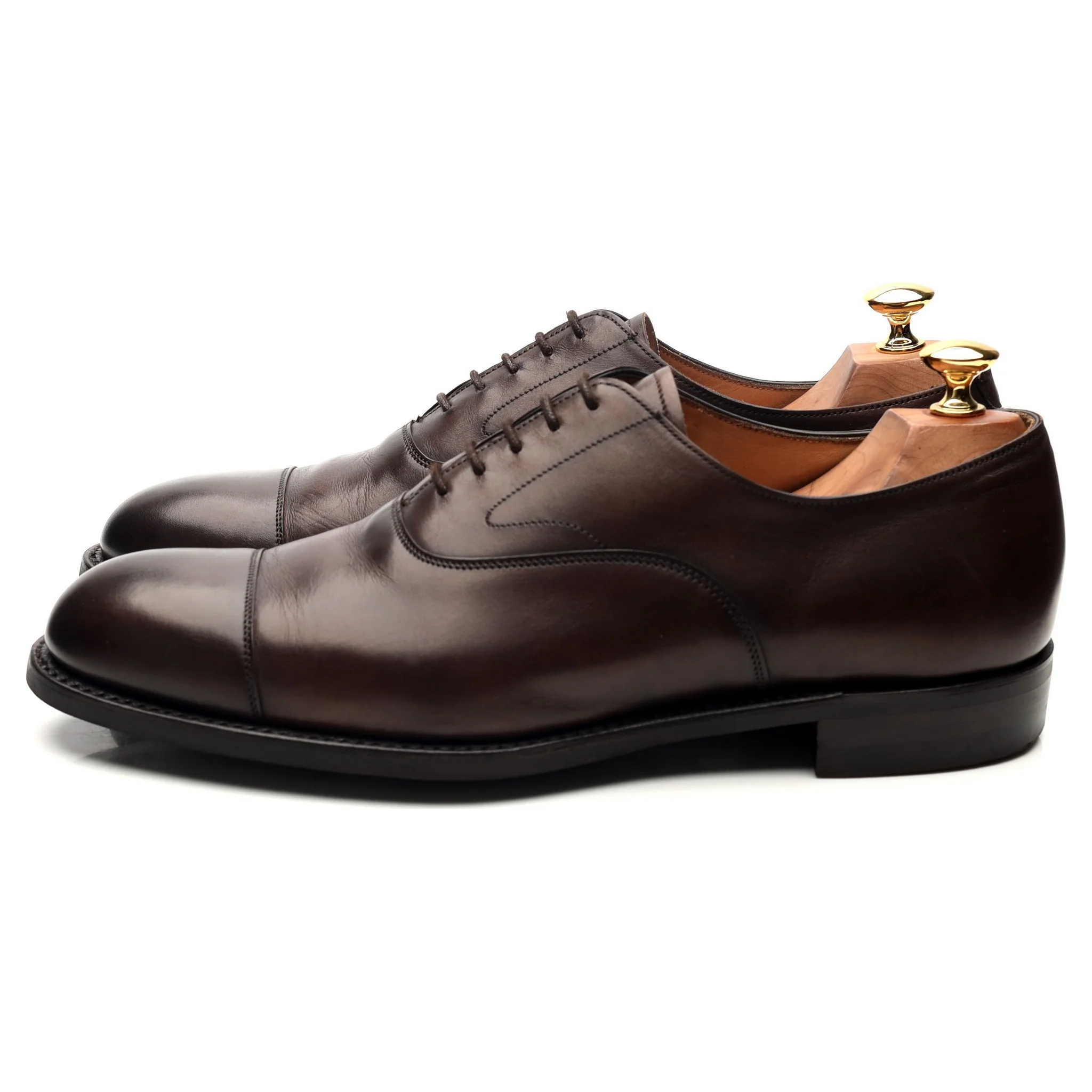 'Alfred' Dark Brown Leather Oxford UK 9 F - Image 2