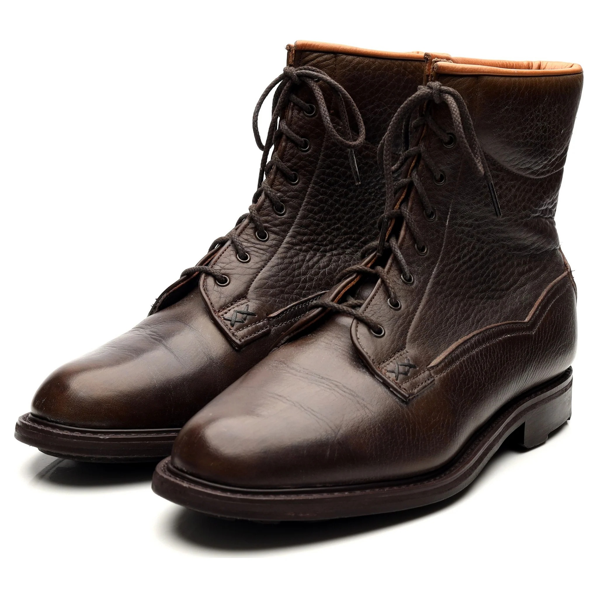 Dark Brown Leather Boots UK 7 F