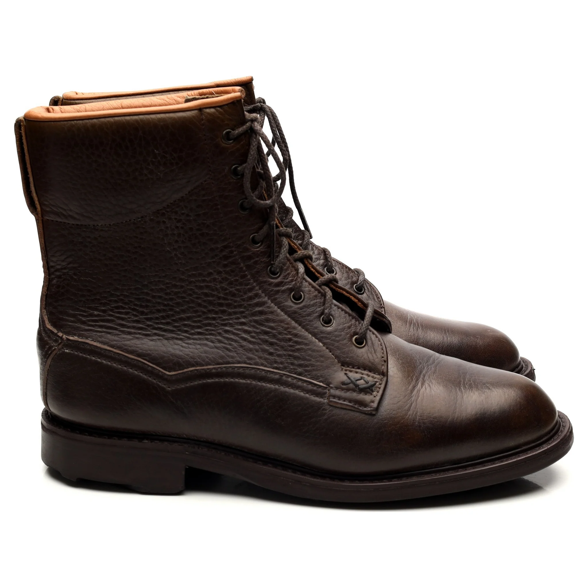 Dark Brown Leather Boots UK 7 F - Image 6