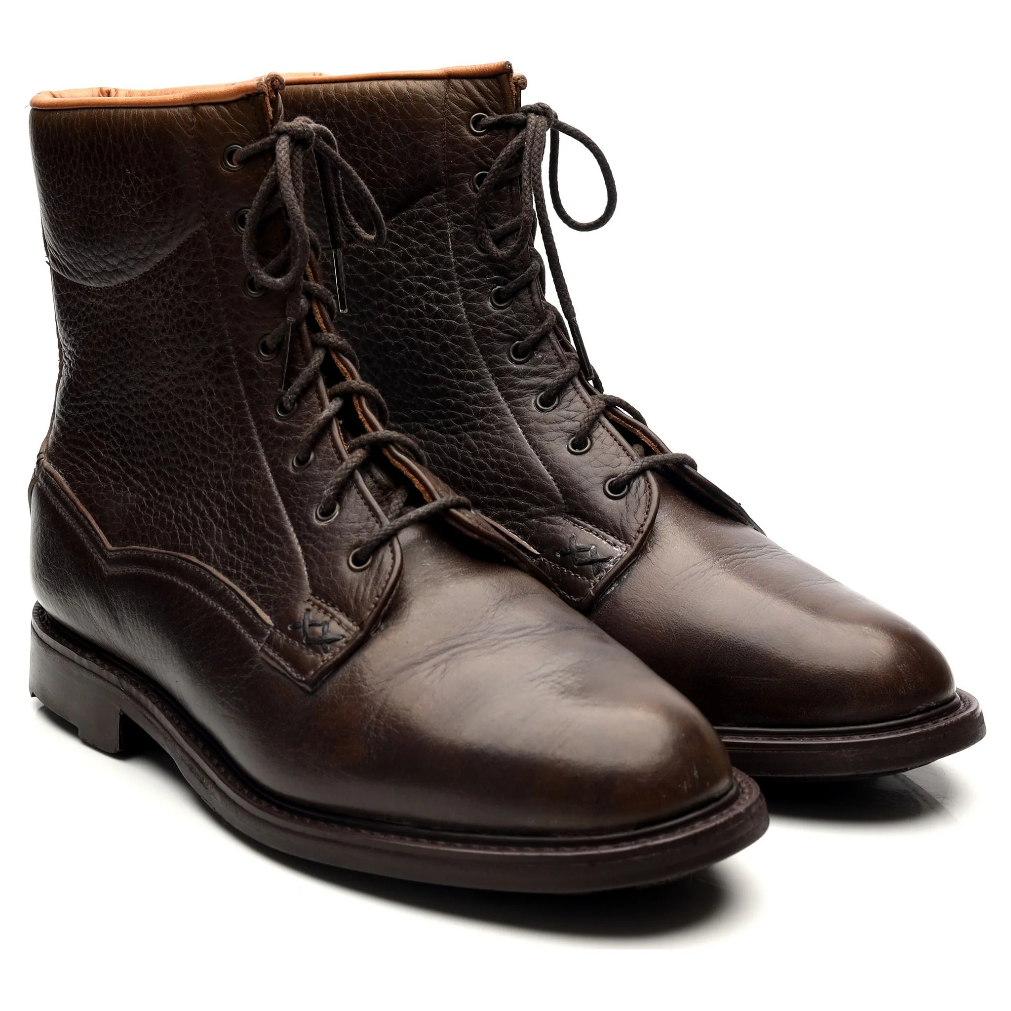 Dark Brown Leather Boots UK 7 F - Image 7