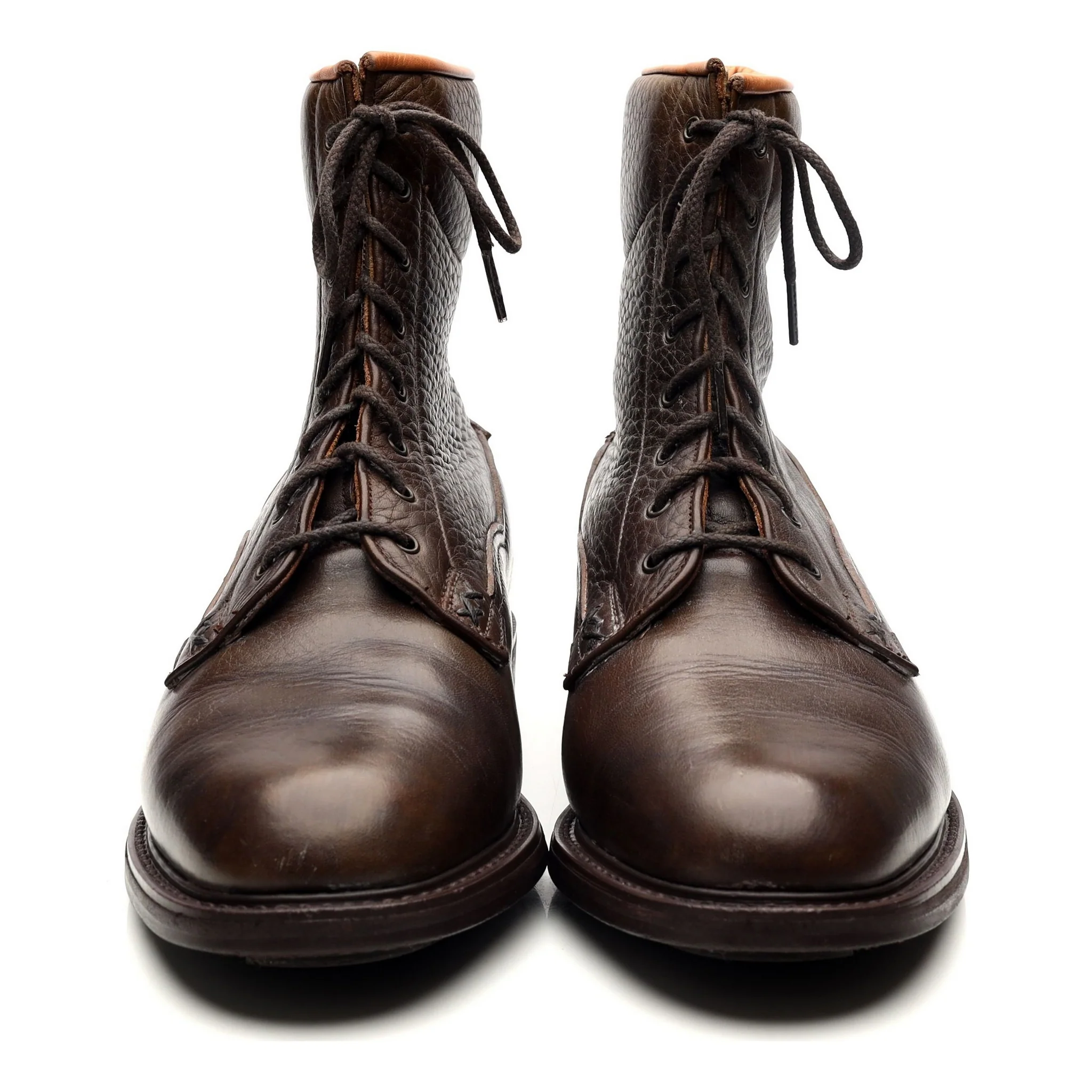 Dark Brown Leather Boots UK 7 F - Image 8
