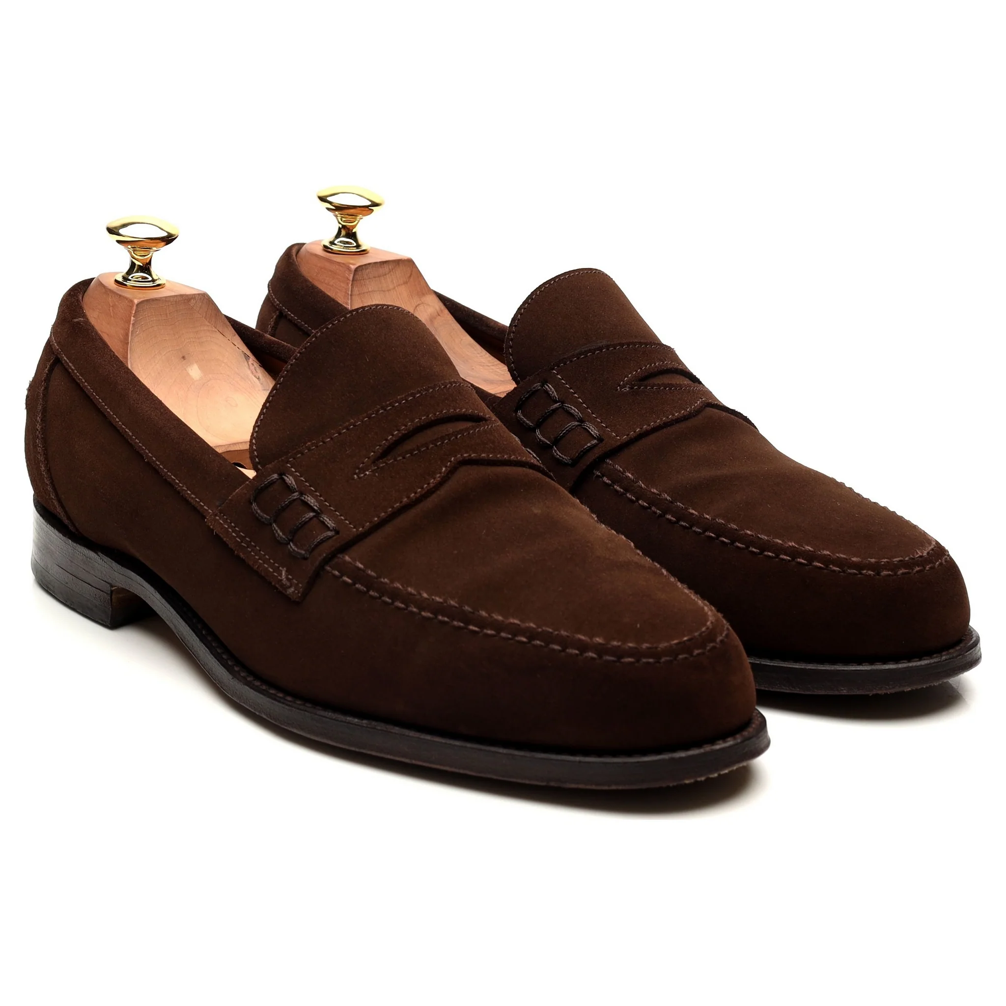 'Exeter' Dark Brown Suede Loafers UK 9 EX - Image 7