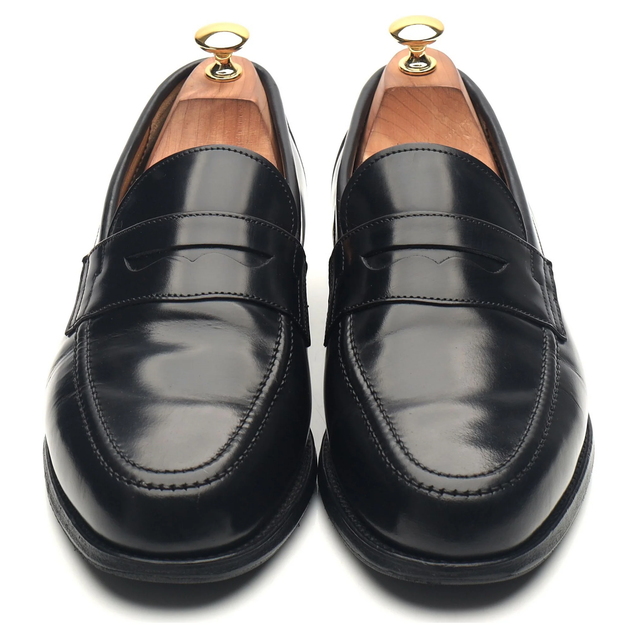 'Elstree' Black Leather Loafers UK 9 EX - Image 9