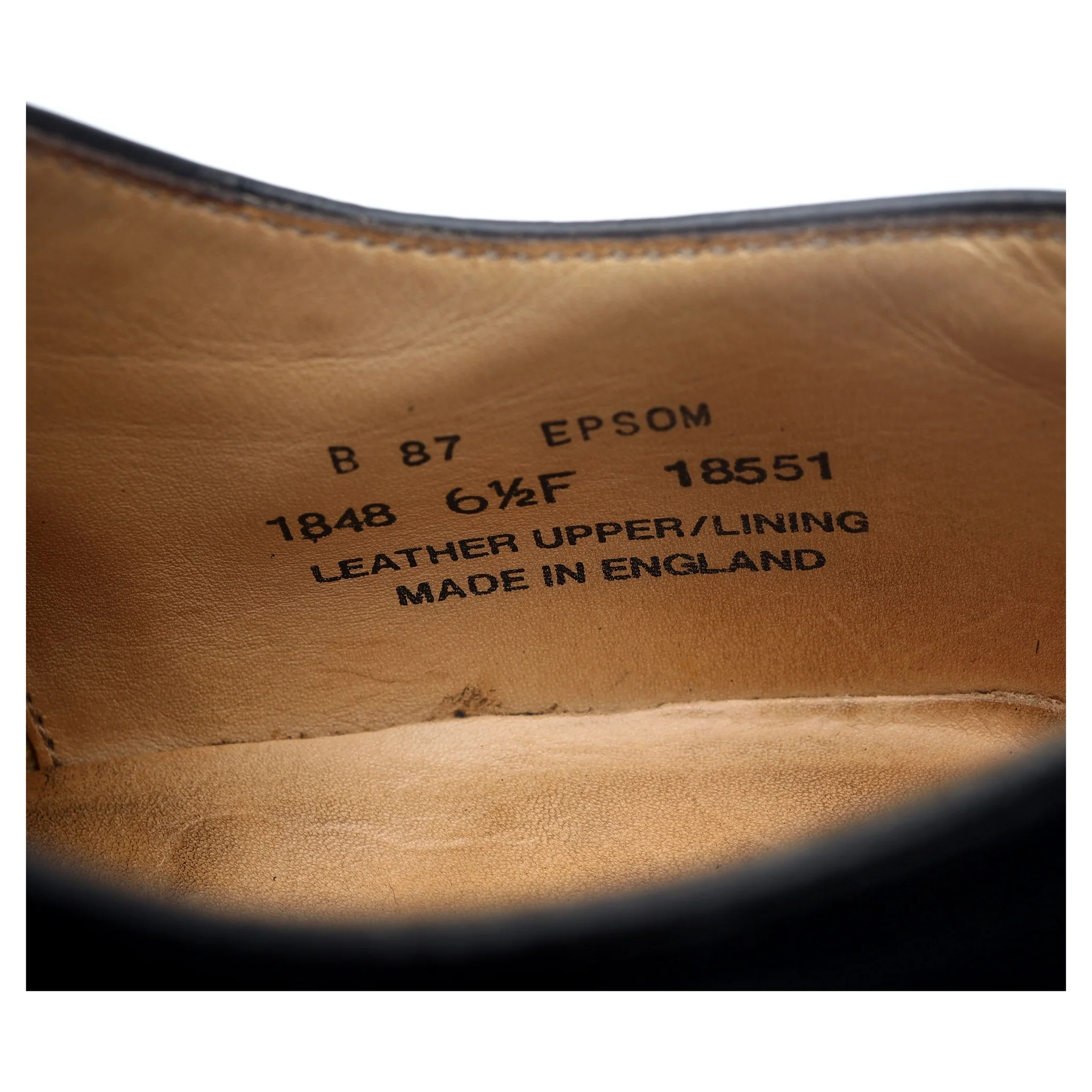'Epsom' Black Leather Oxford UK 6.5 F - Image 13