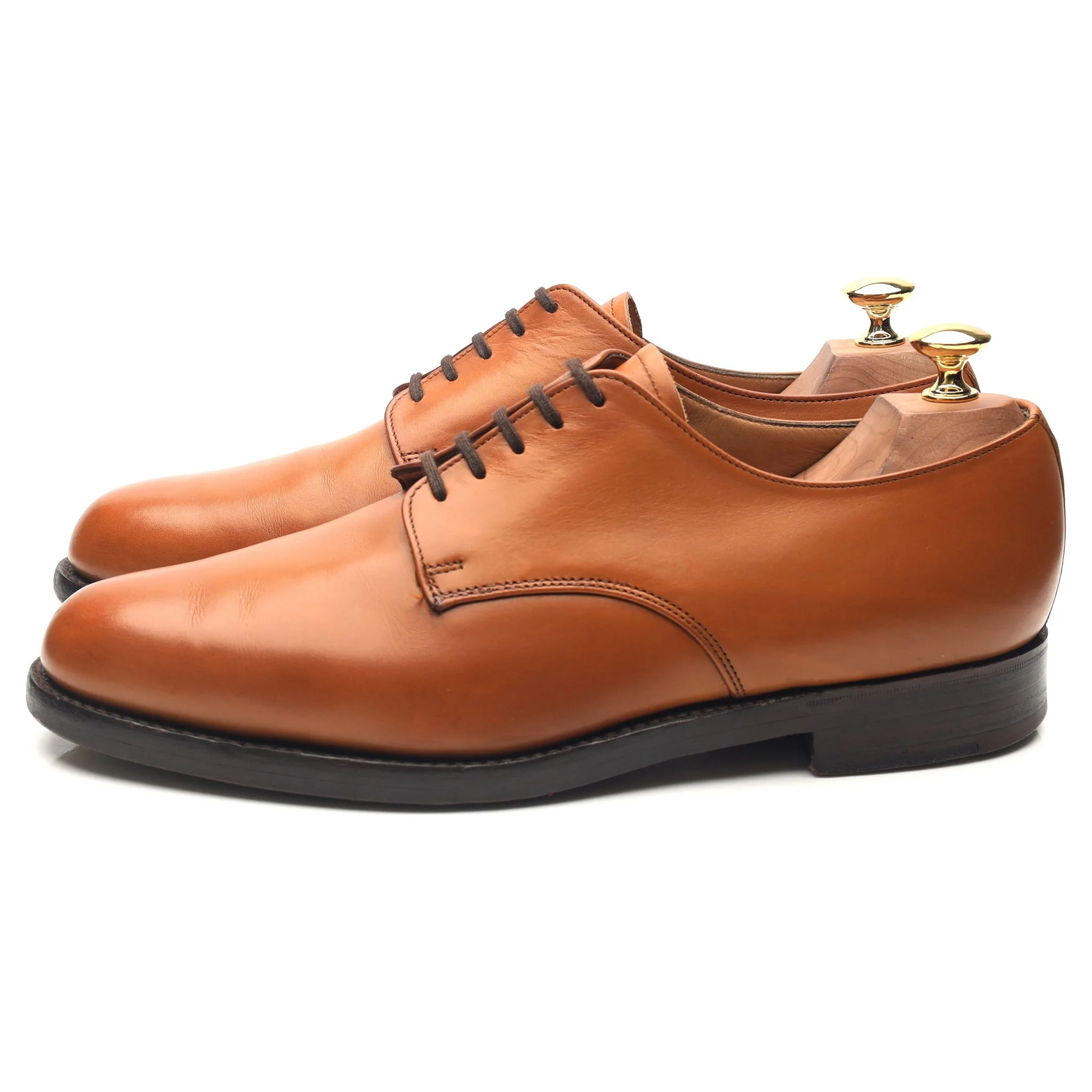 'Harewood' Tan Brown Leather Derby UK 9.5 FX - Image 2