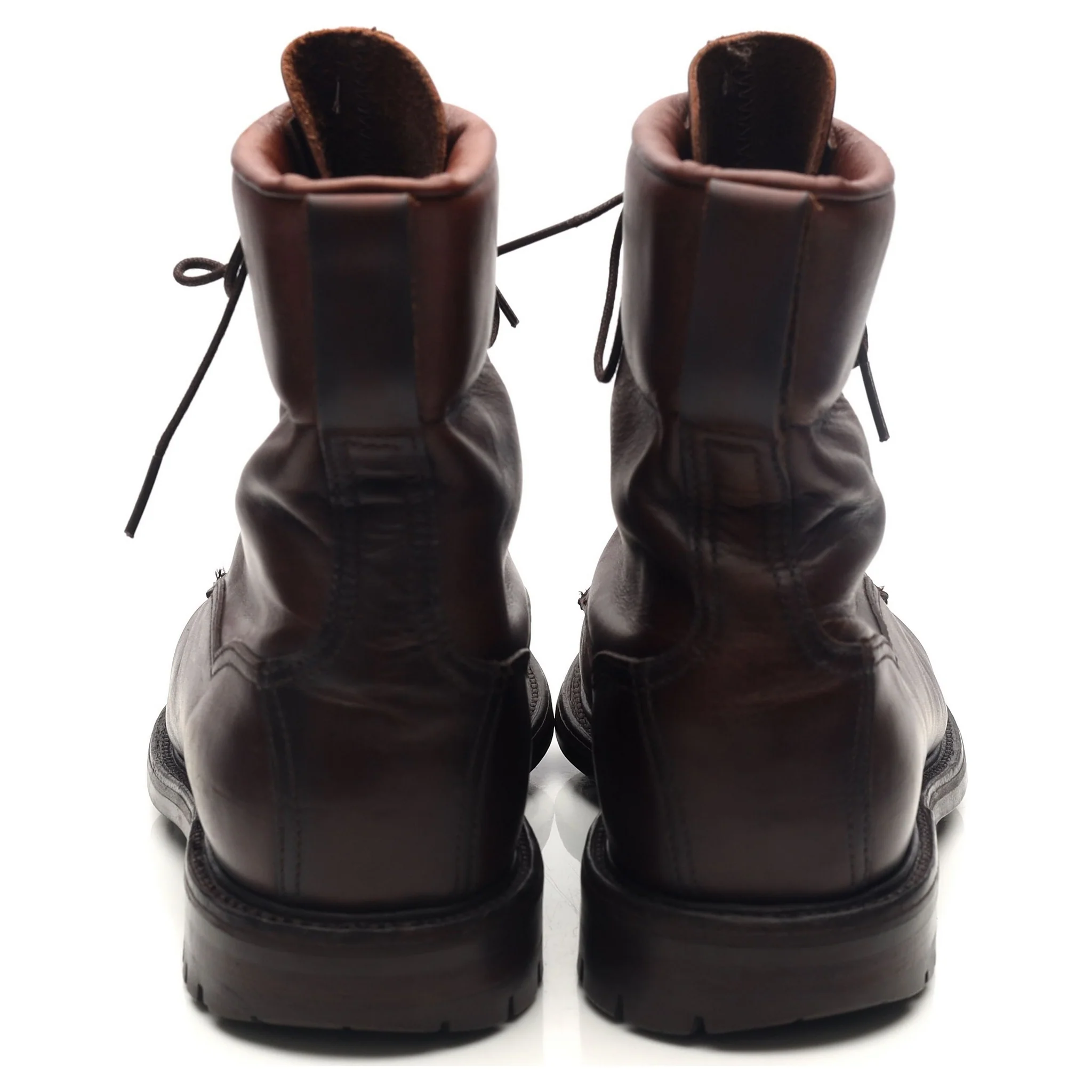 Dark Brown Leather Boots UK 9.5 F - Image 4
