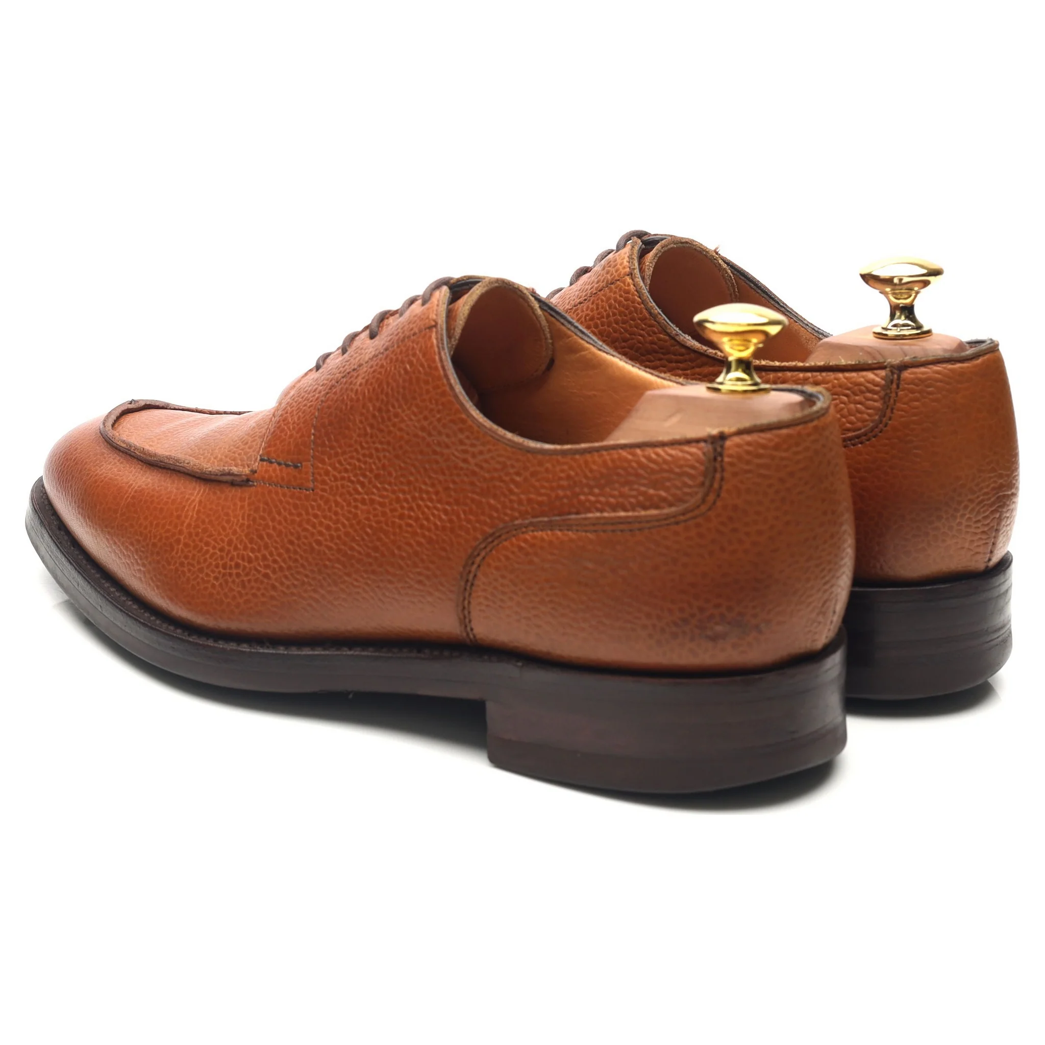 'Charlton' Tan Brown Leather Split Toe Derby UK 8 F - Image 3