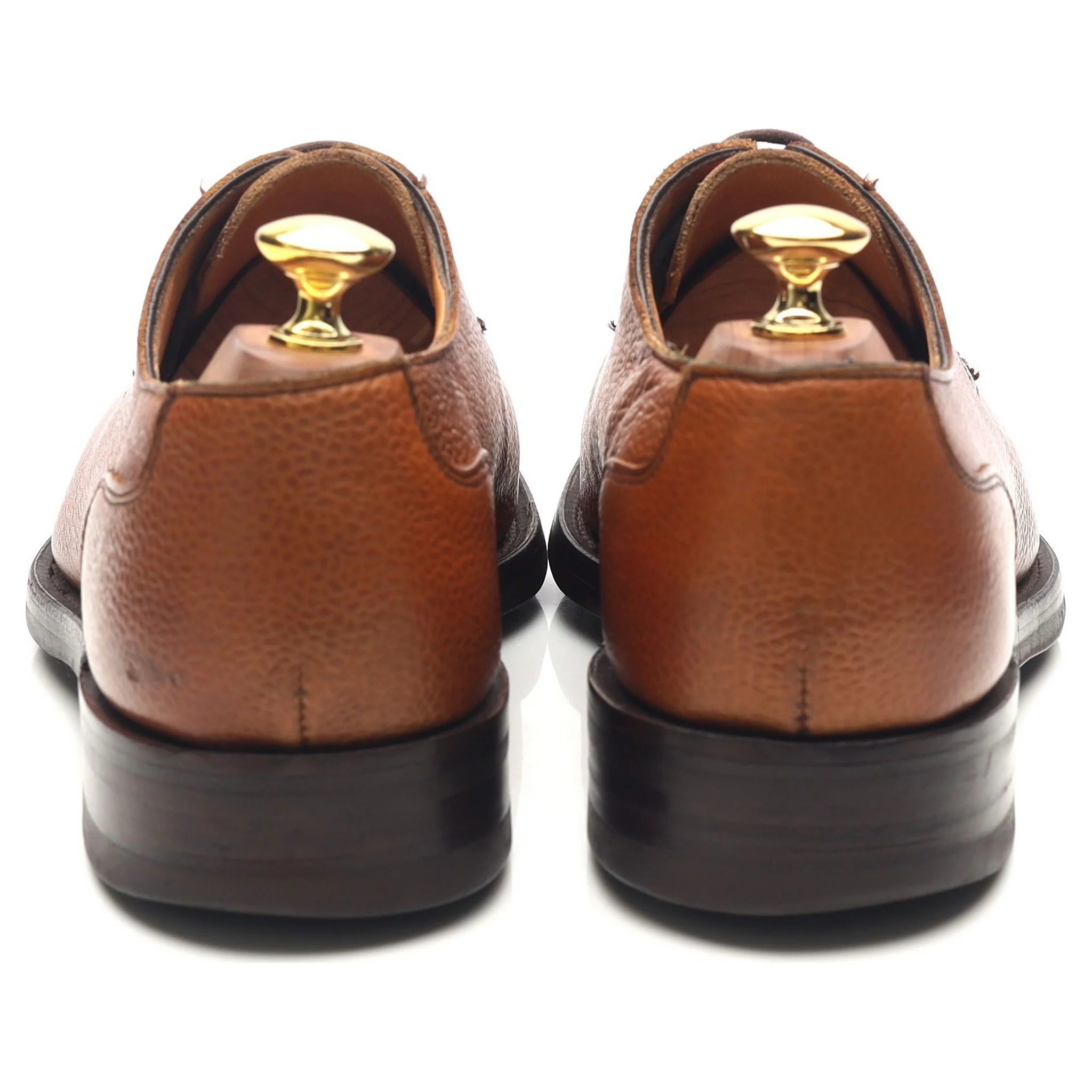 'Charlton' Tan Brown Leather Split Toe Derby UK 8 F - Image 4