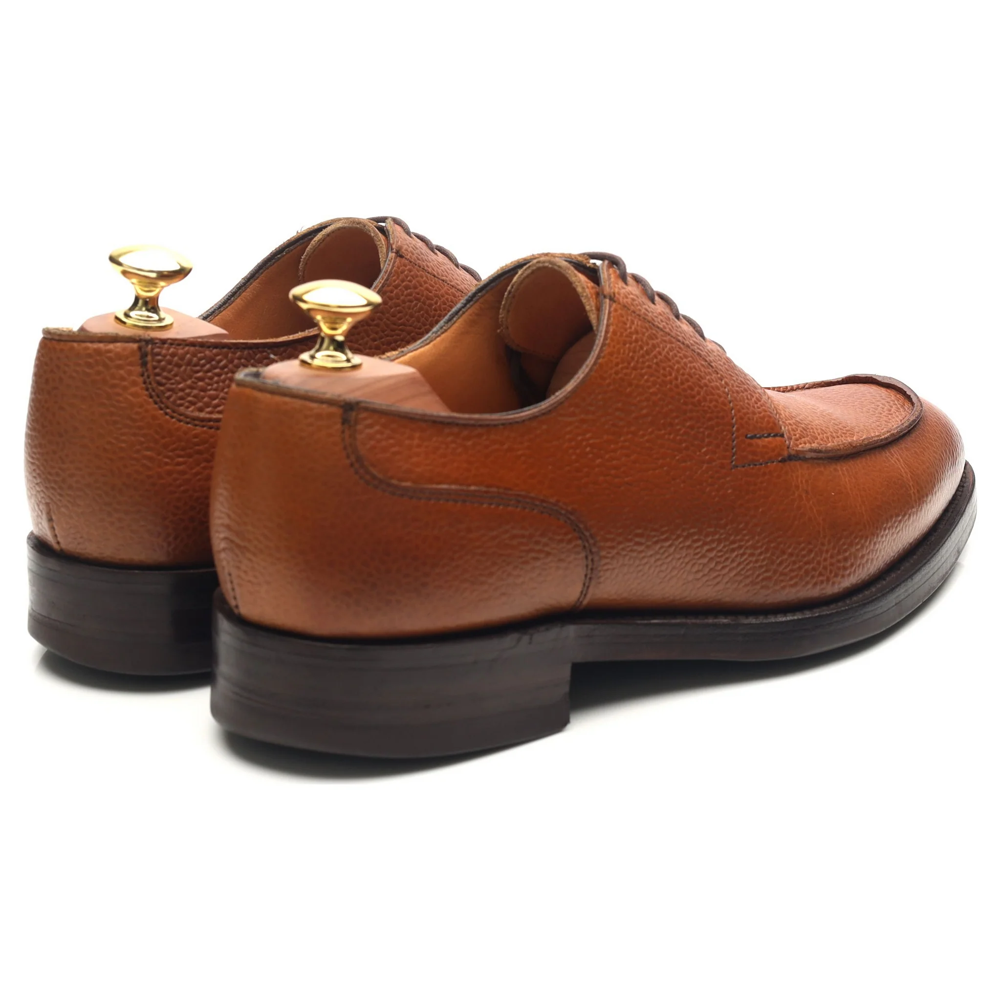 'Charlton' Tan Brown Leather Split Toe Derby UK 8 F - Image 5