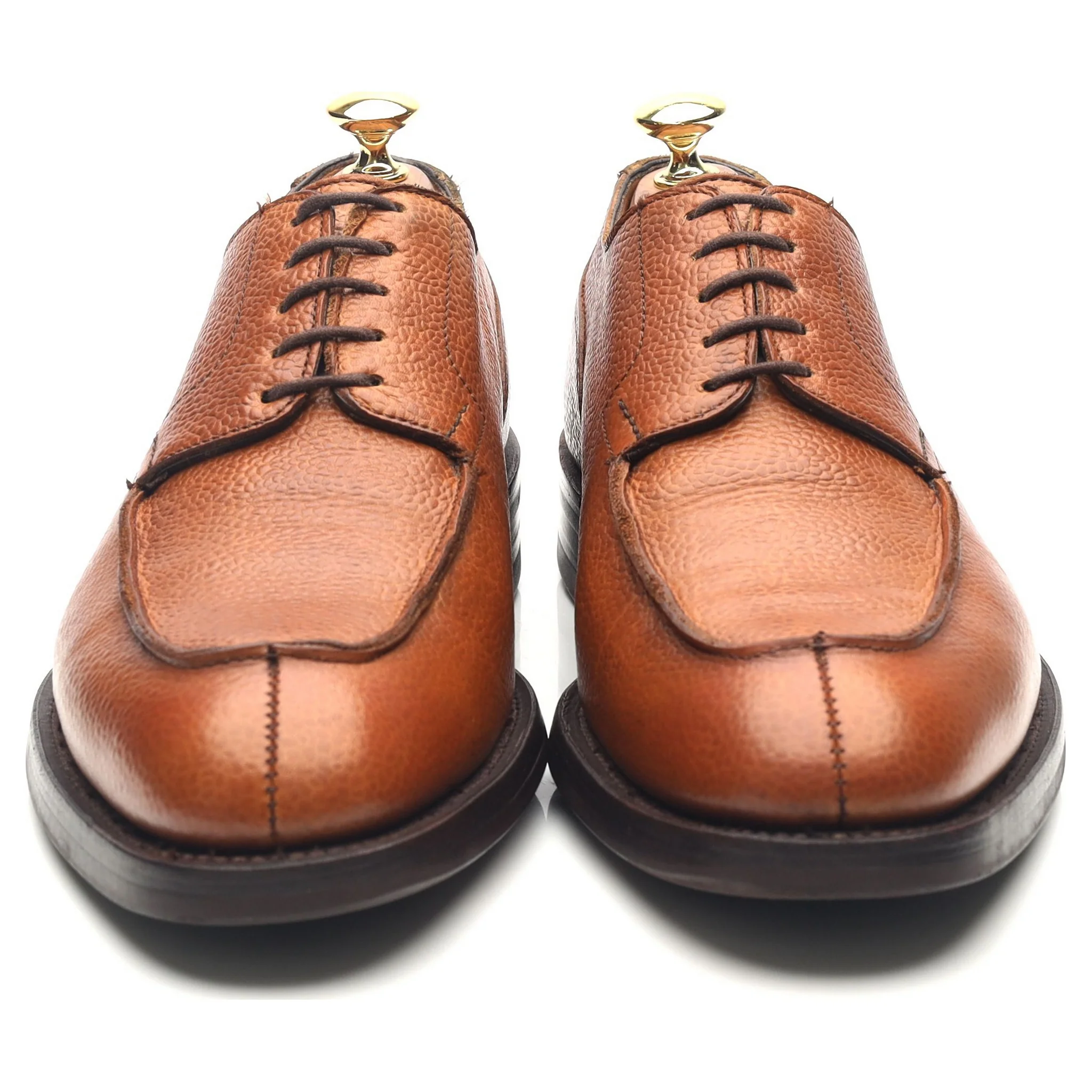 'Charlton' Tan Brown Leather Split Toe Derby UK 8 F - Image 8