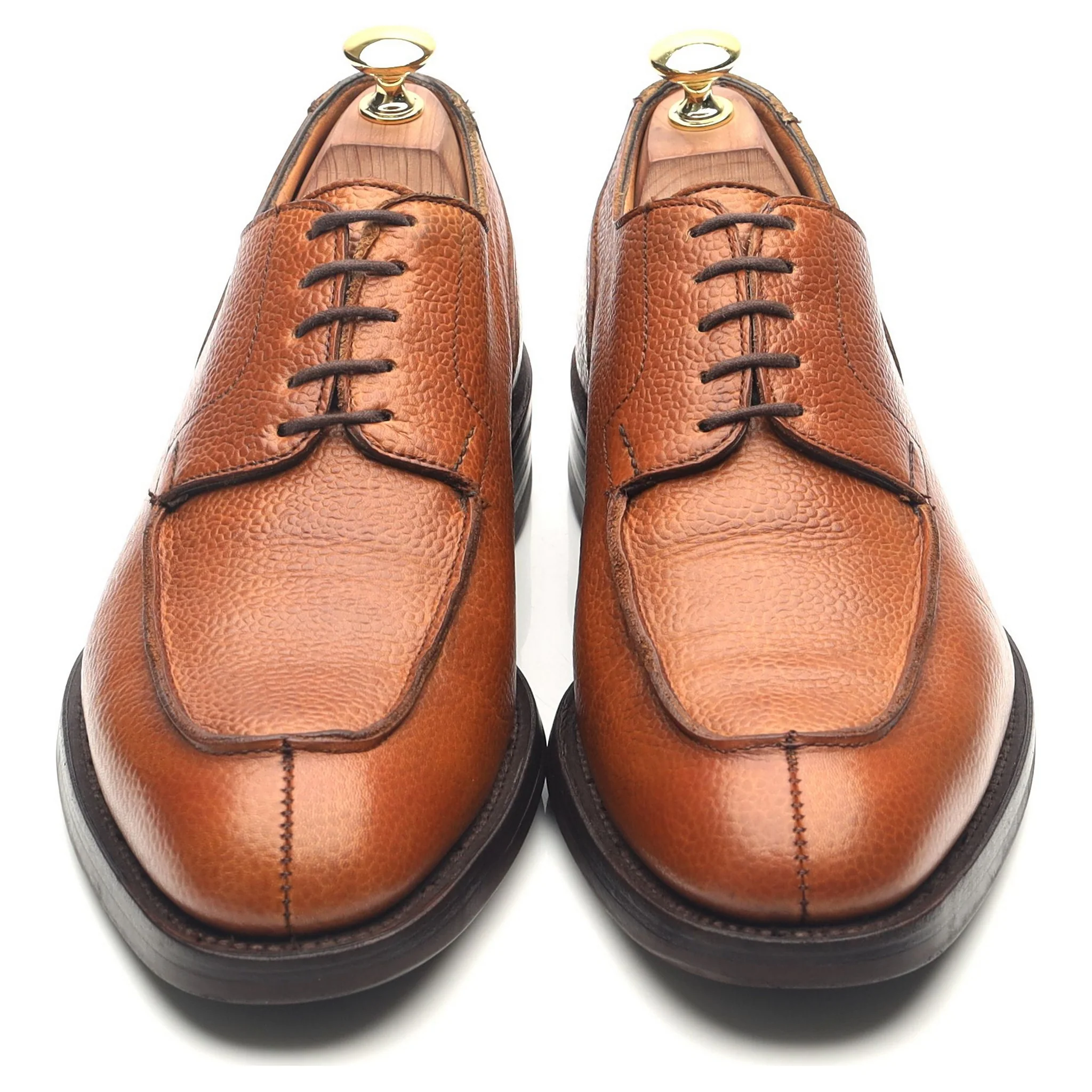 'Charlton' Tan Brown Leather Split Toe Derby UK 8 F - Image 9