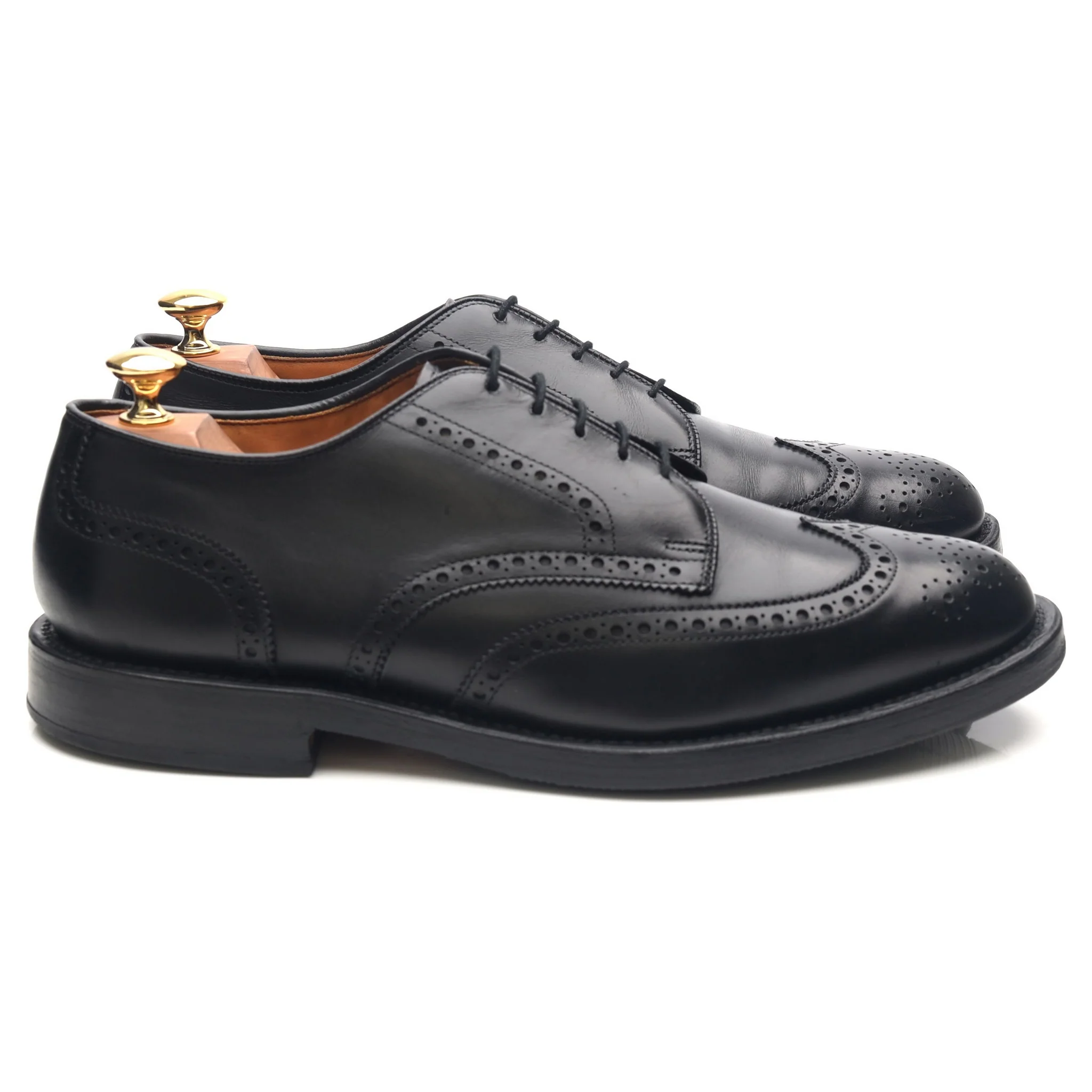 'Auburn' Black Leather Derby Brogues UK 9 US 9.5 E - Image 6