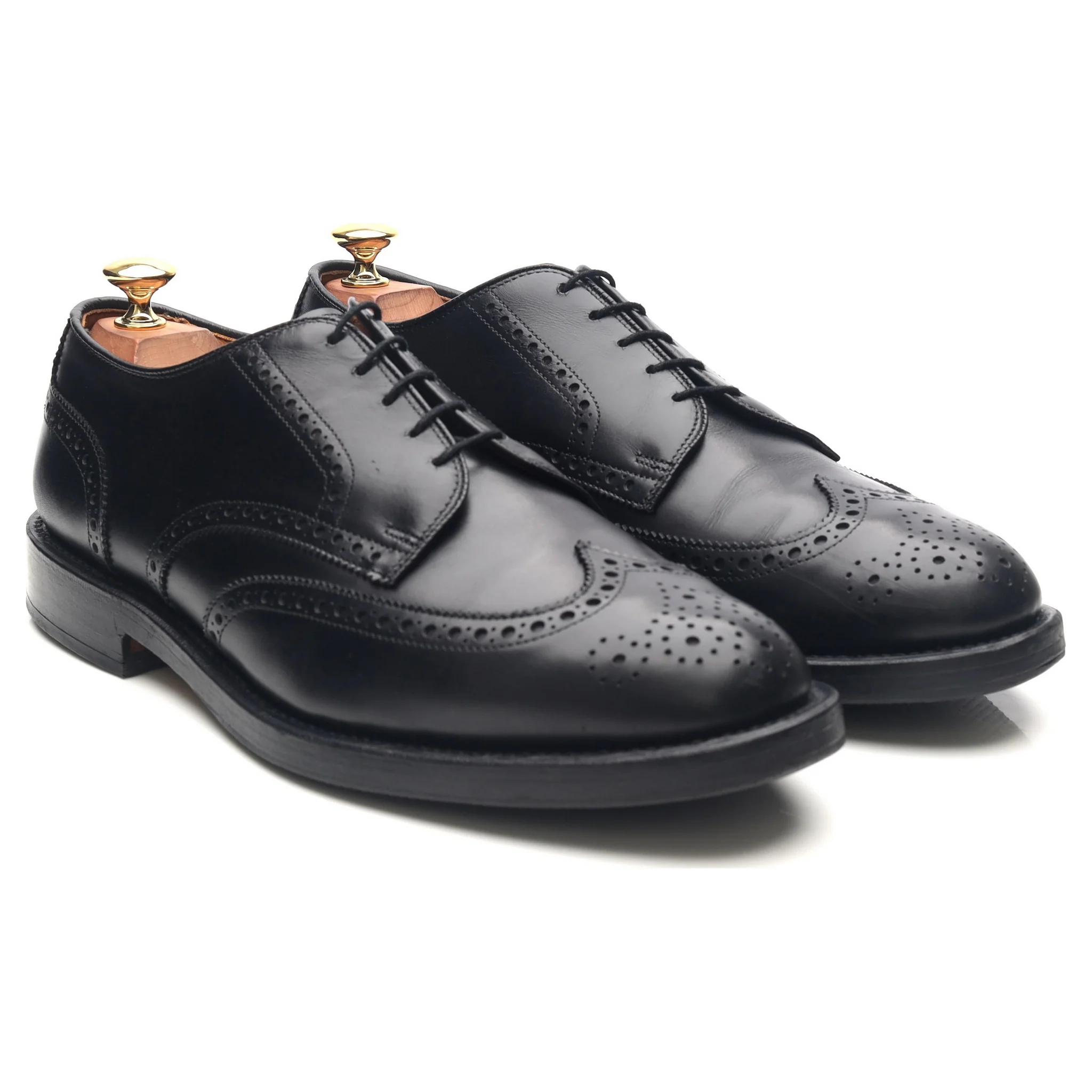 'Auburn' Black Leather Derby Brogues UK 9 US 9.5 E - Image 7