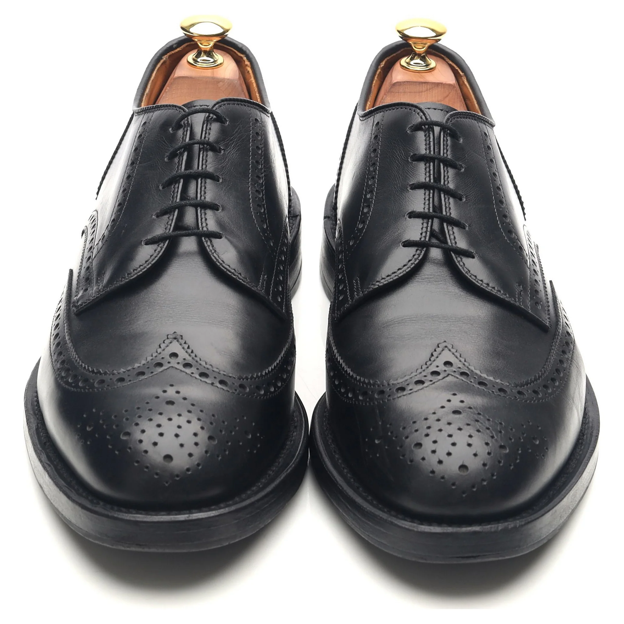 'Auburn' Black Leather Derby Brogues UK 9 US 9.5 E - Image 9