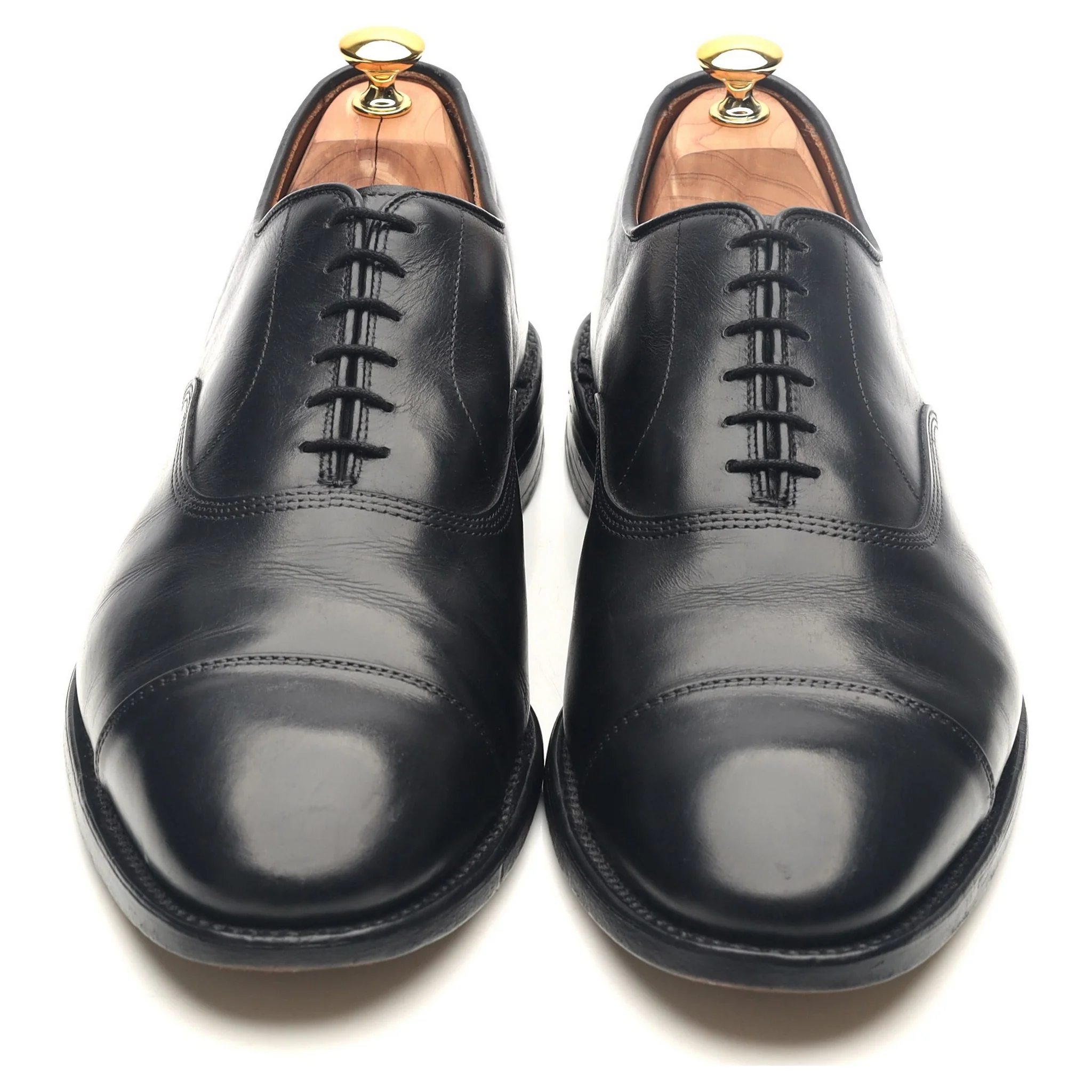 'Park Avenue' Black Leather Oxford UK 11.5 US 12 E - Image 9