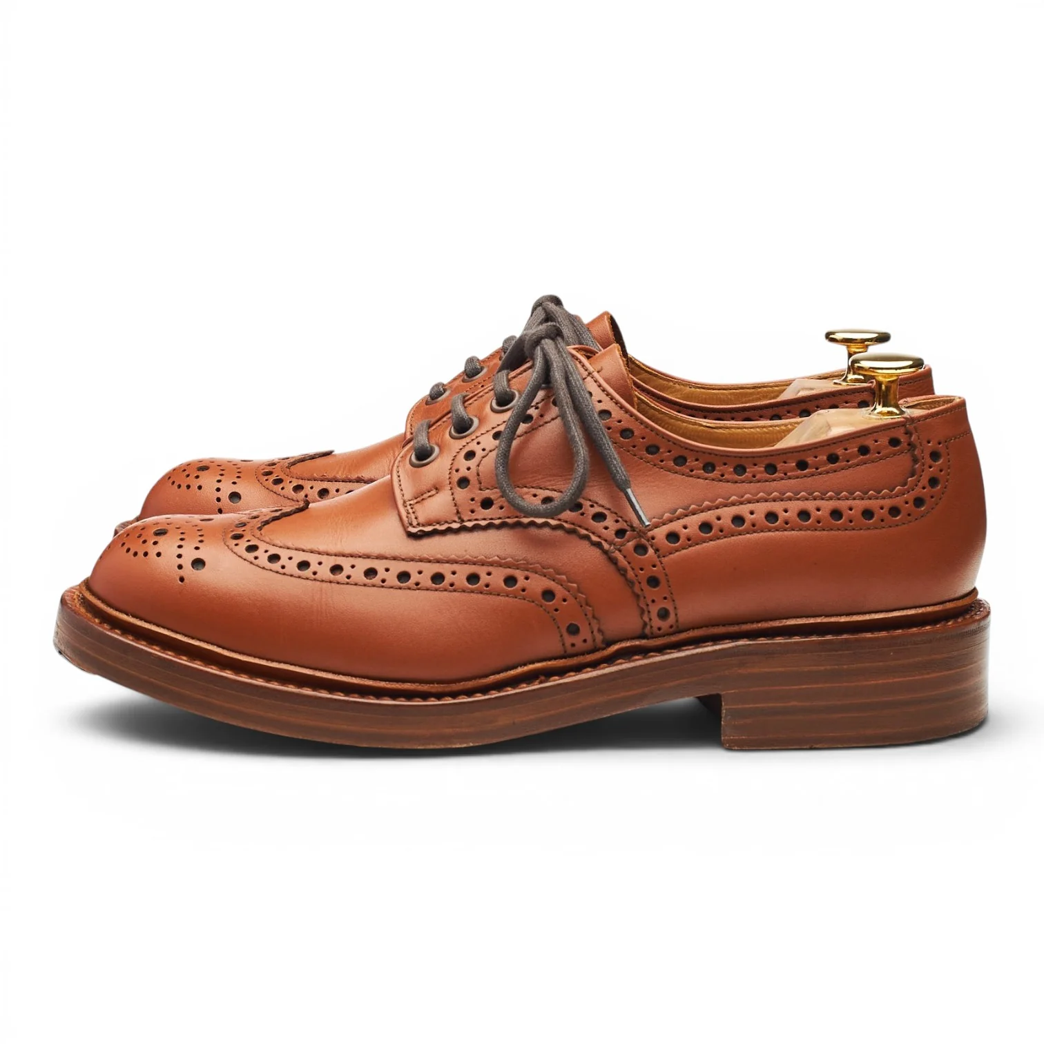 'Appleby' Tan Brown Leather Derby Brogues UK 6 FX - Image 3