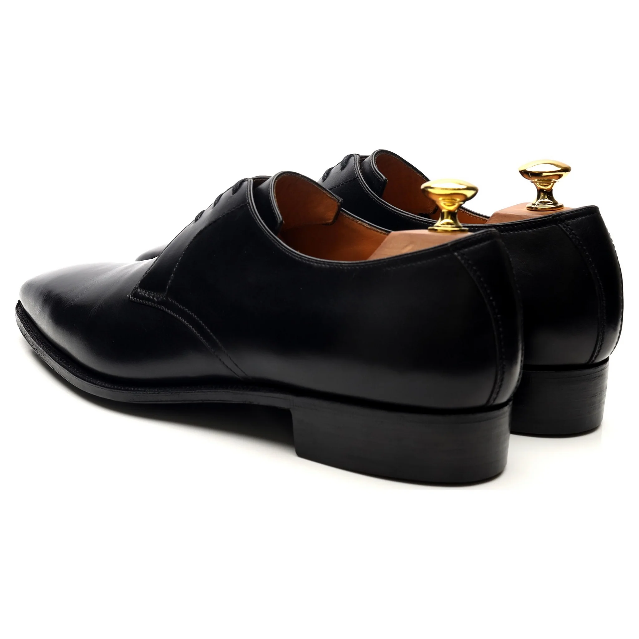 'Sergio' Black Leather Derby UK 8.5 E - Image 3