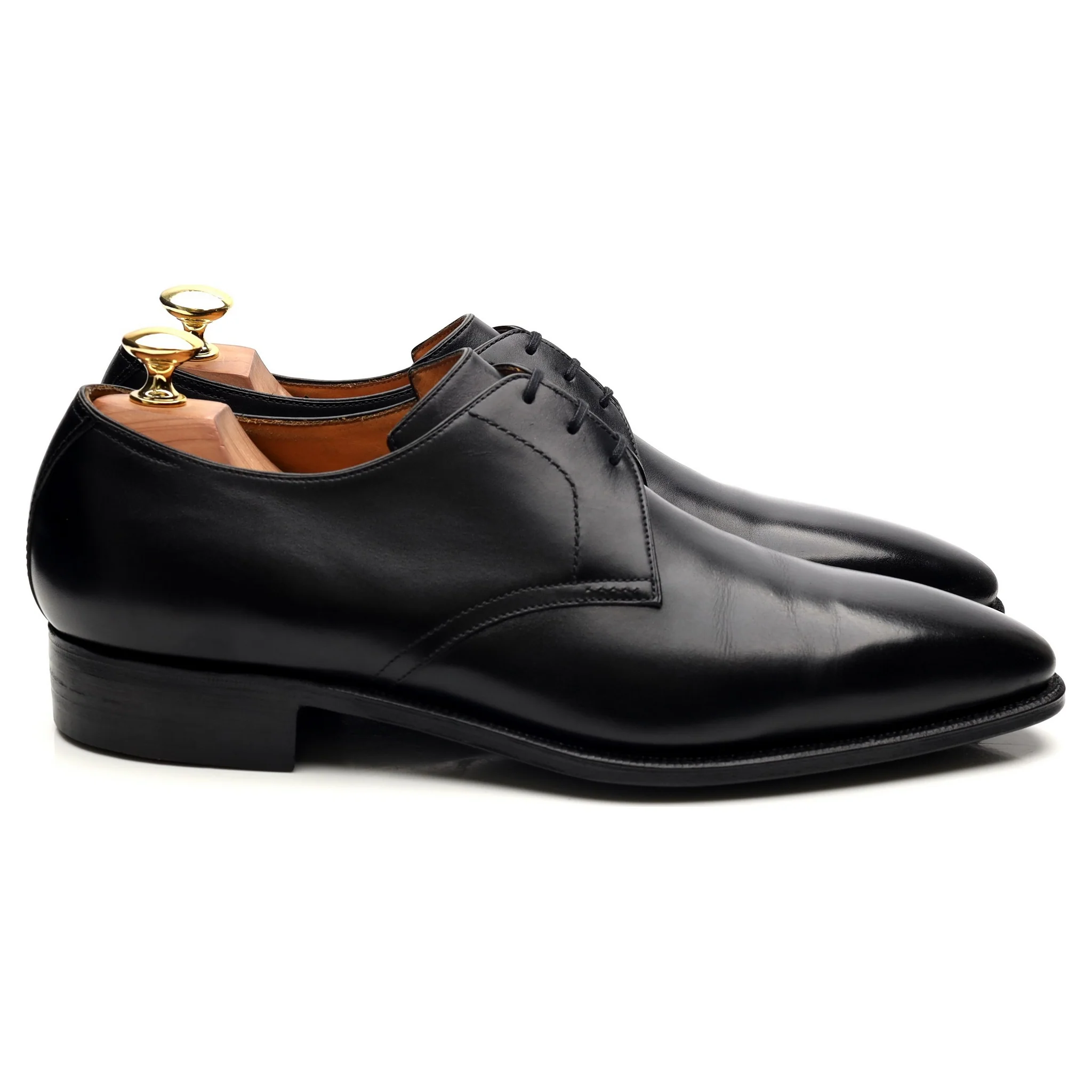 'Sergio' Black Leather Derby UK 8.5 E - Image 7