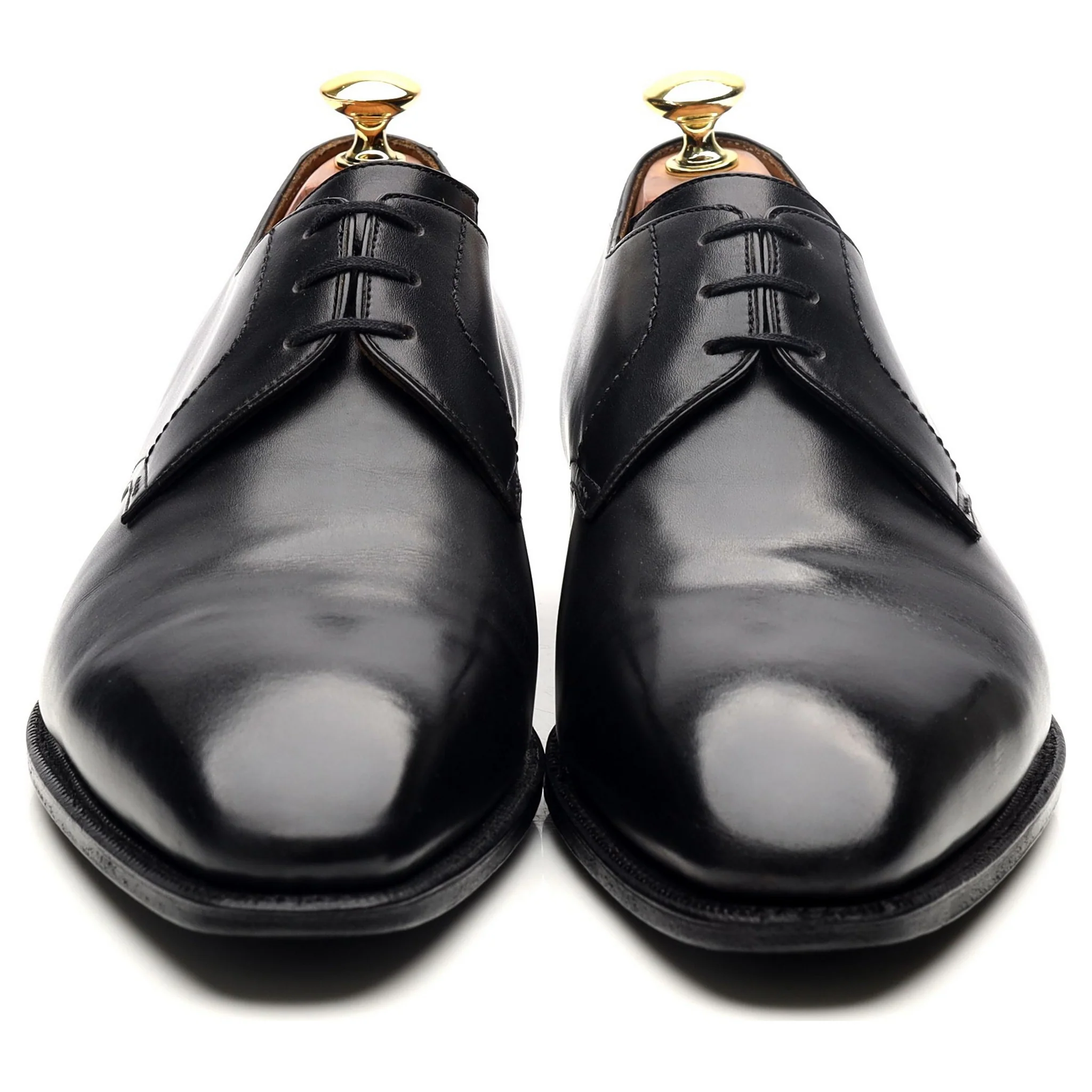 'Sergio' Black Leather Derby UK 8.5 E - Image 9