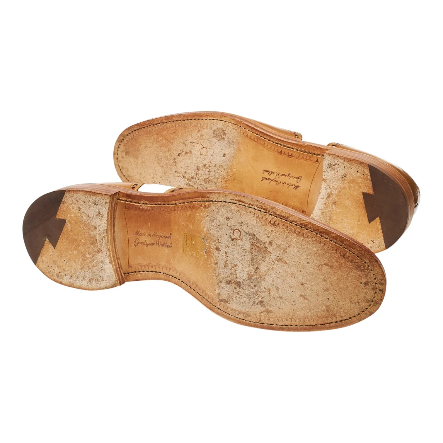 'Archie' Brown & Cream Leather Oxford Spectator Brogues UK 8 F - Image 5
