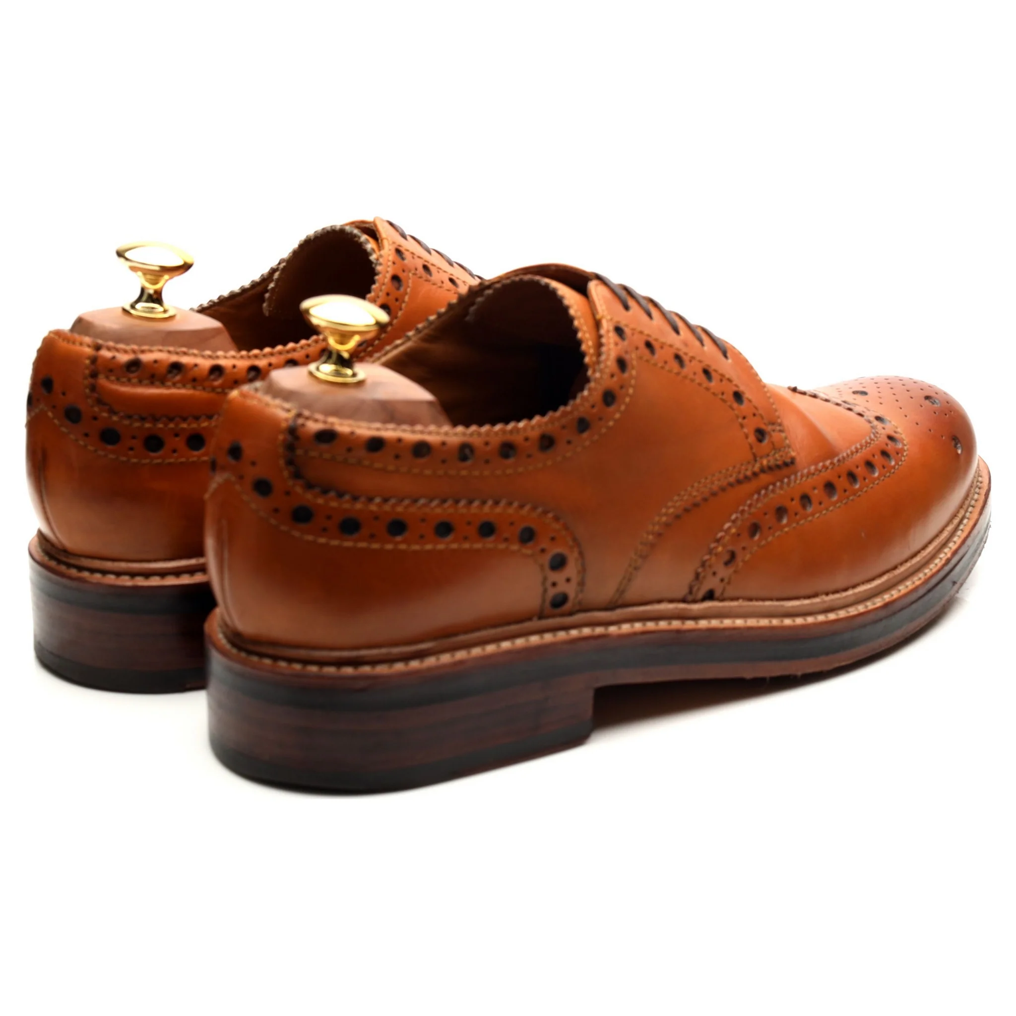 'Archie' Tan Brown Derby Brogues UK 10 G - Image 5