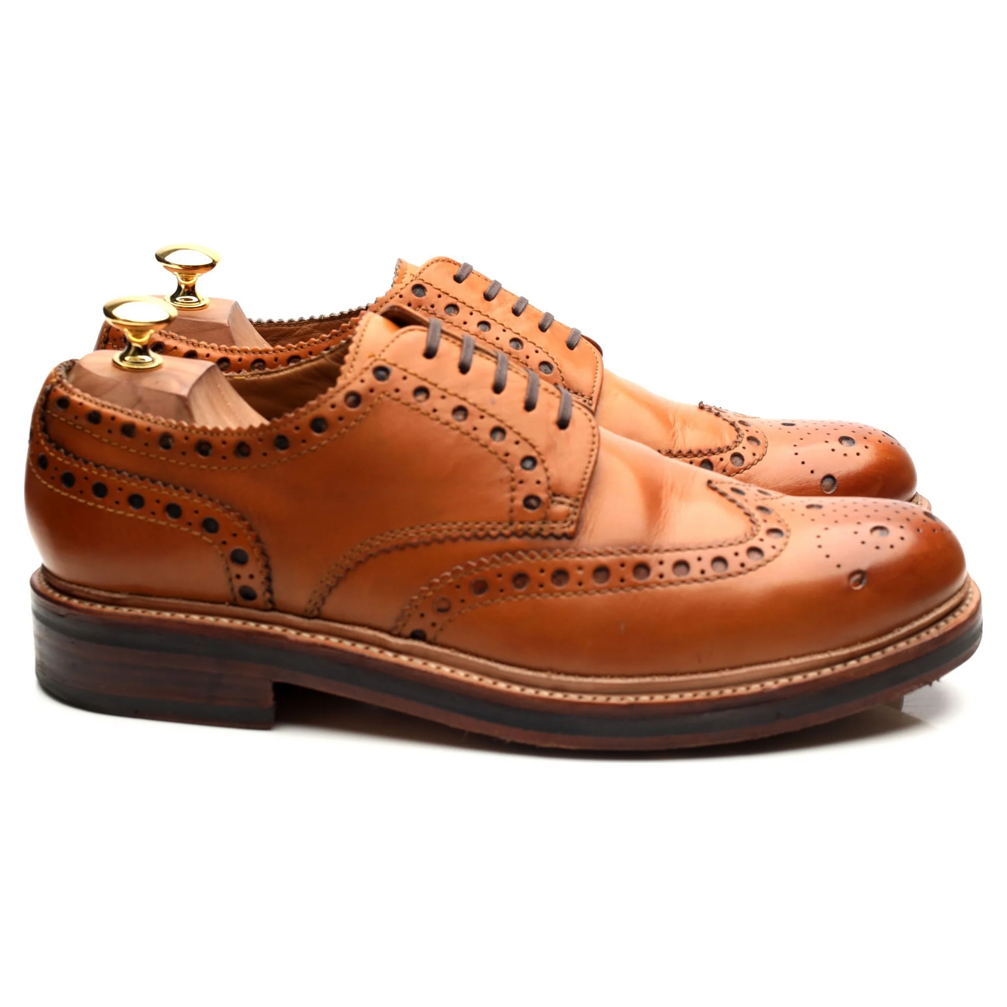 'Archie' Tan Brown Derby Brogues UK 10 G - Image 6