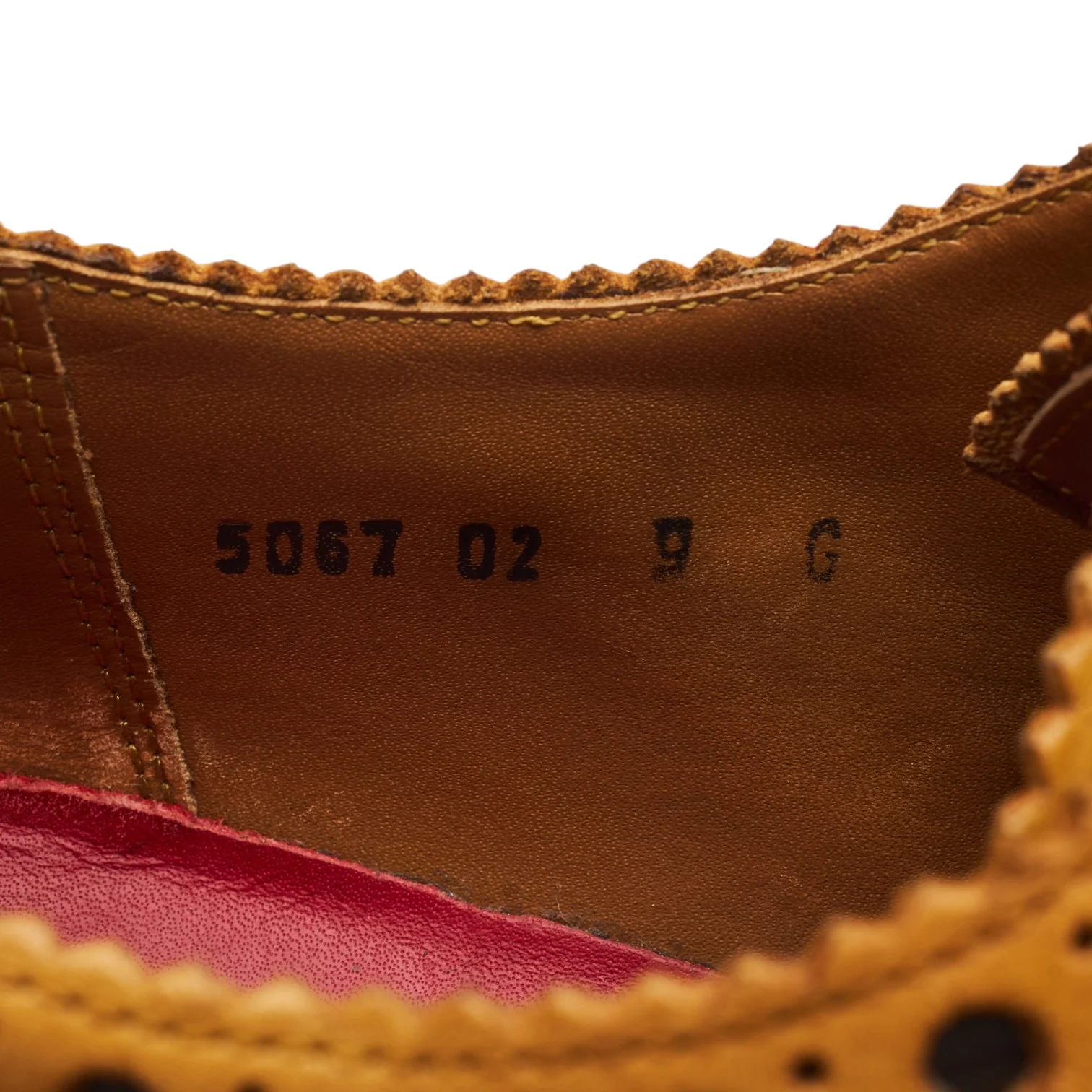 'Archie' Tan Brown Leather Derby Brogues UK 9 G - Image 7