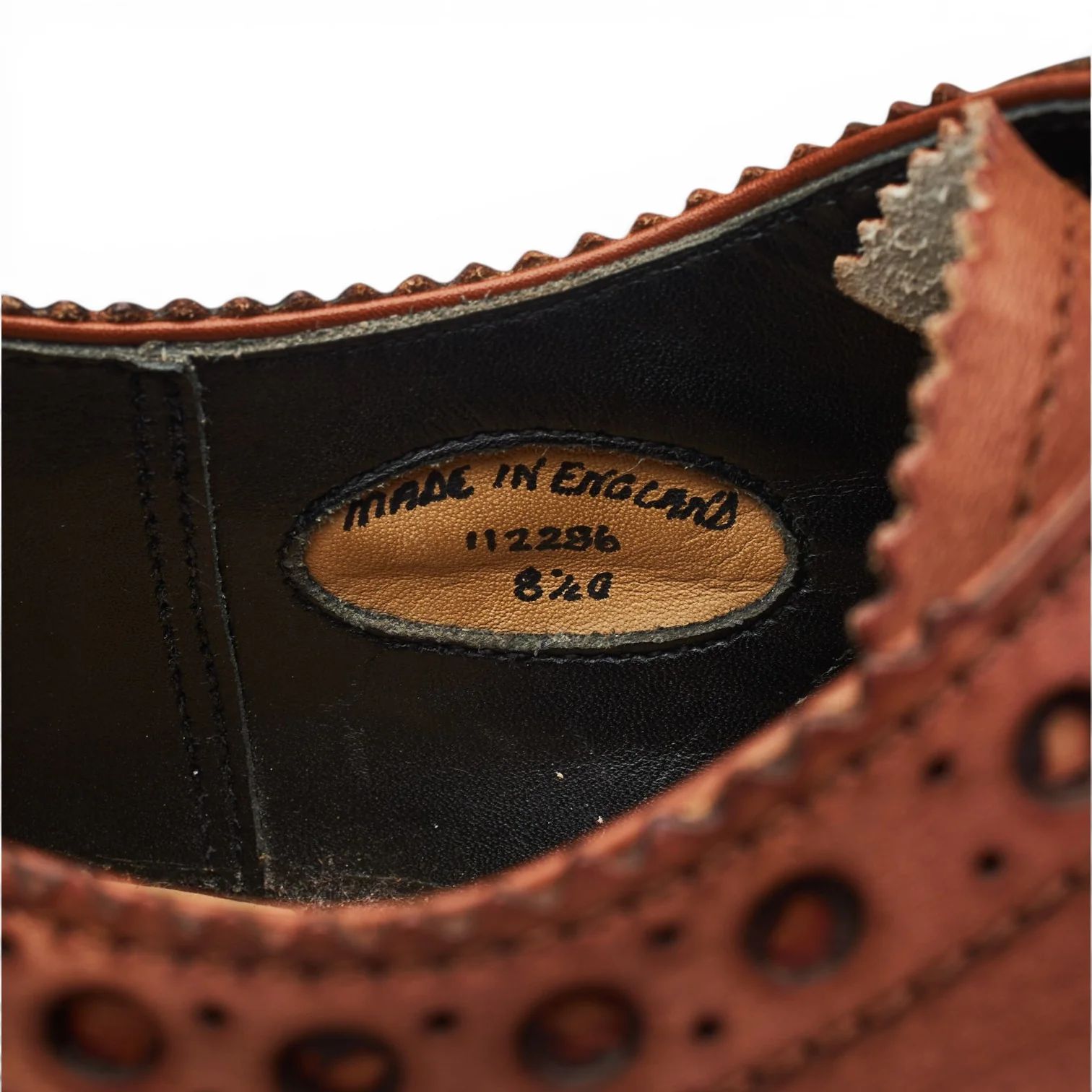'Archie' Triple Welt Tan Brown Leather Derby Brogues UK 8.5 G - Image 7