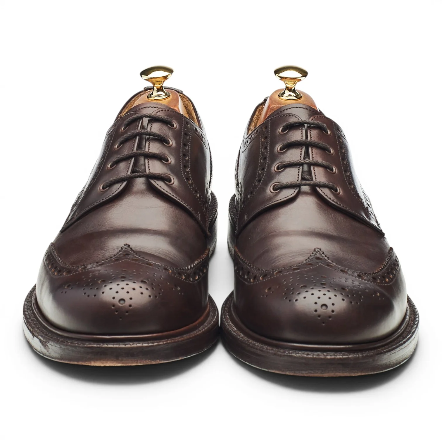 'Arncliffe' Dark Brown Leather Derby Brogues UK 10 F - Image 2