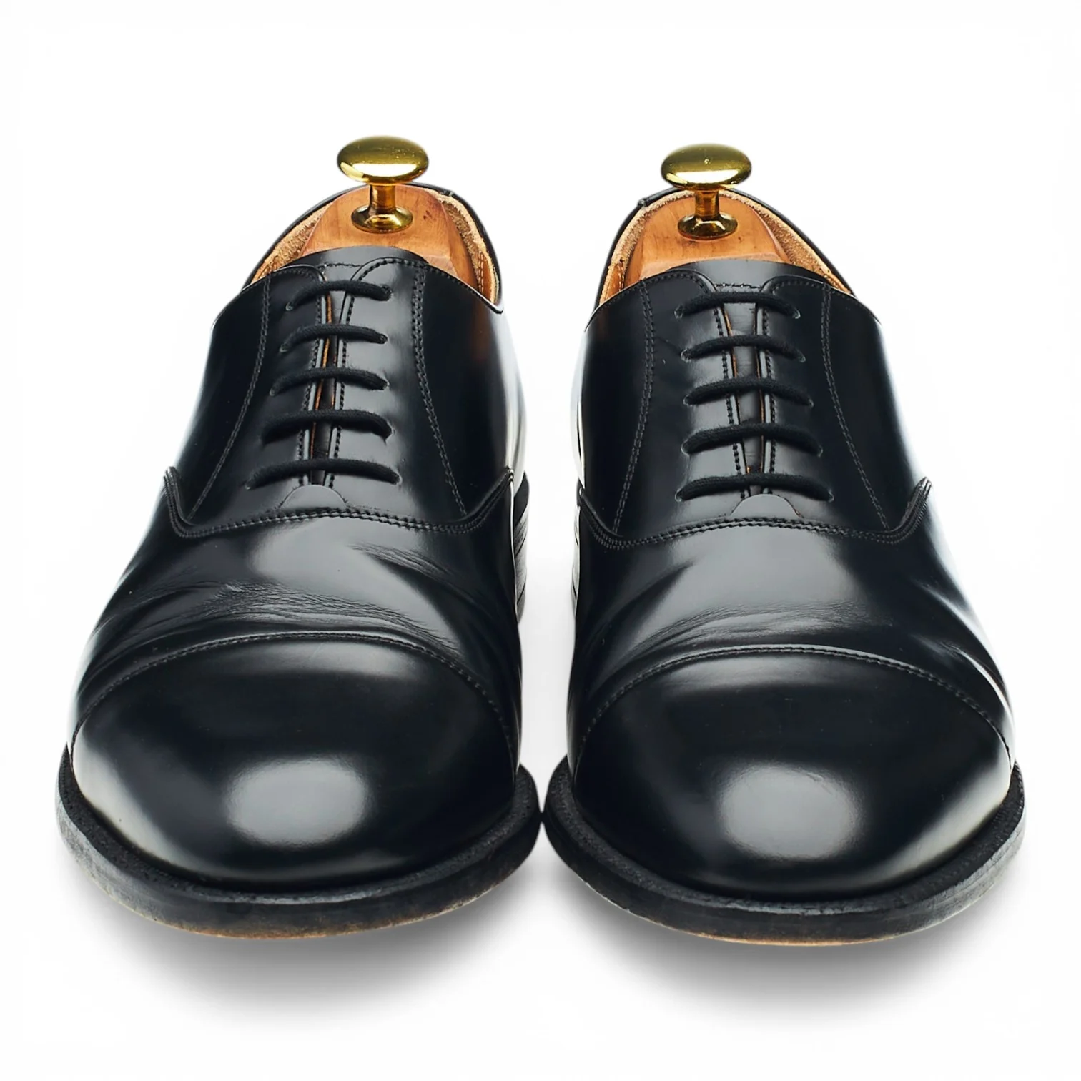 'Arnold' Black Leather Oxford UK 9 E - Image 2