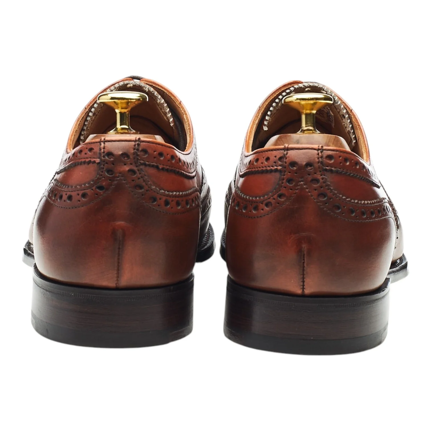 'Arthur lll' Tan Brown Leather Oxford Brogues UK 8.5 F - Image 4