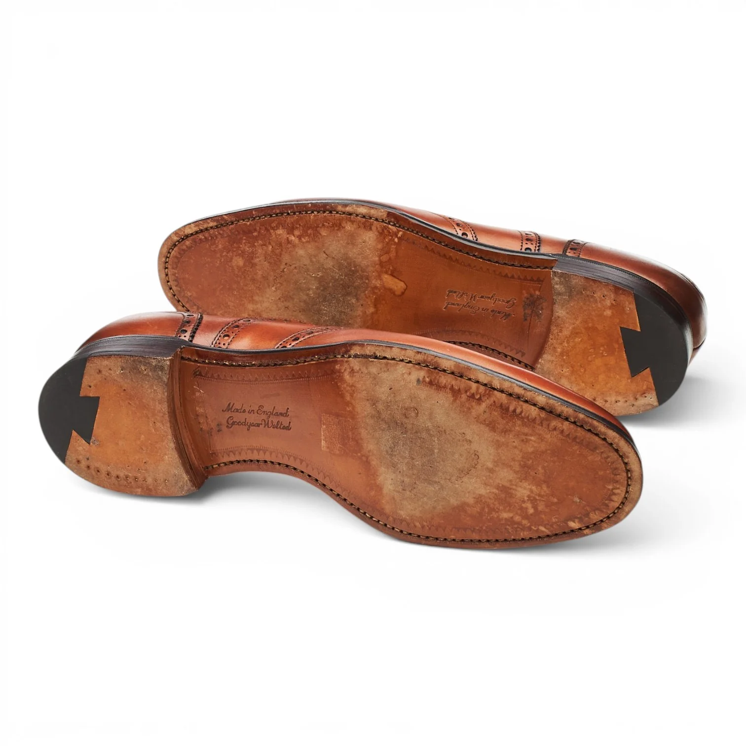 'Arthur lll' Tan Brown Leather Oxford Brogues UK 8.5 F - Image 5