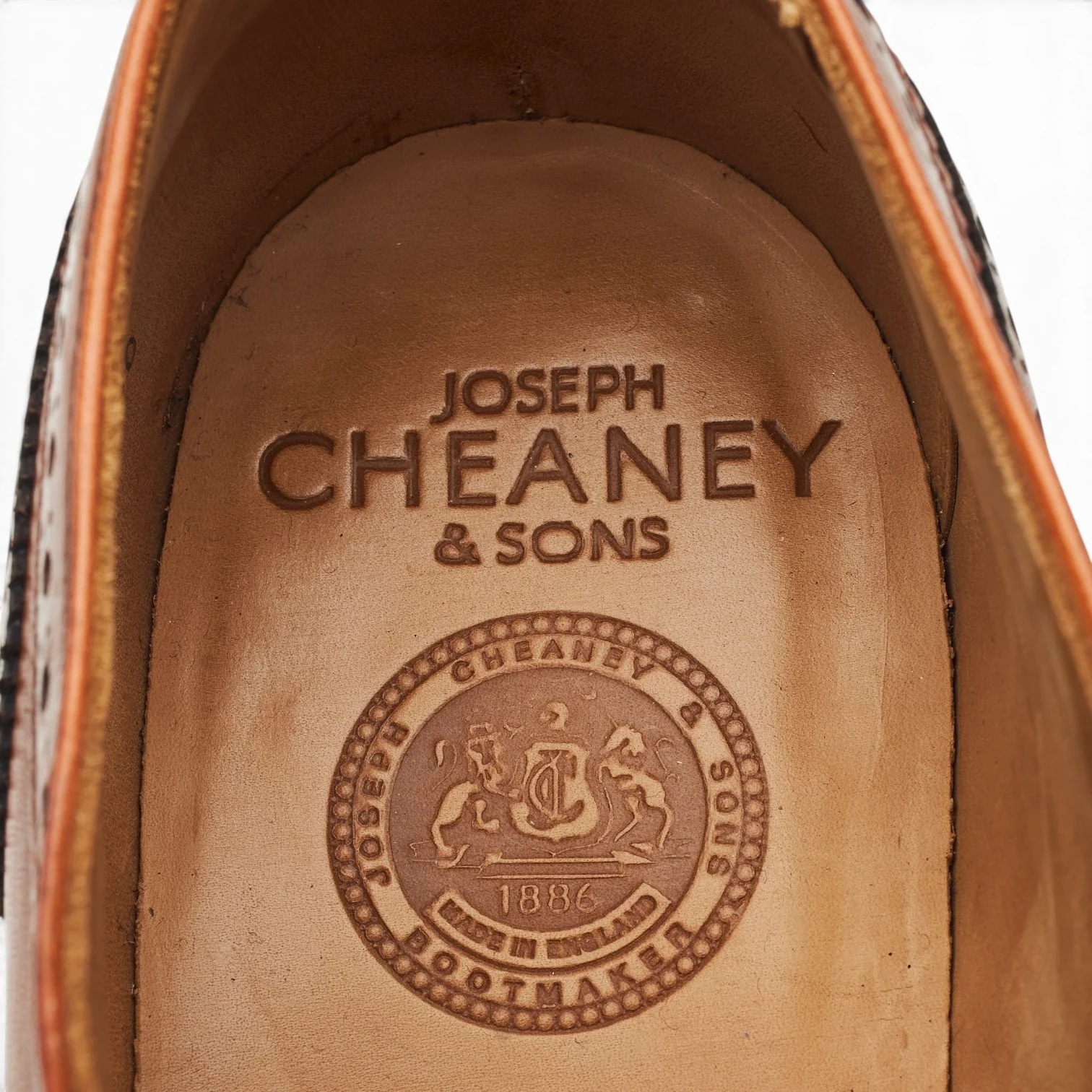 'Arthur lll' Tan Brown Leather Oxford Brogues UK 8.5 F - Image 6