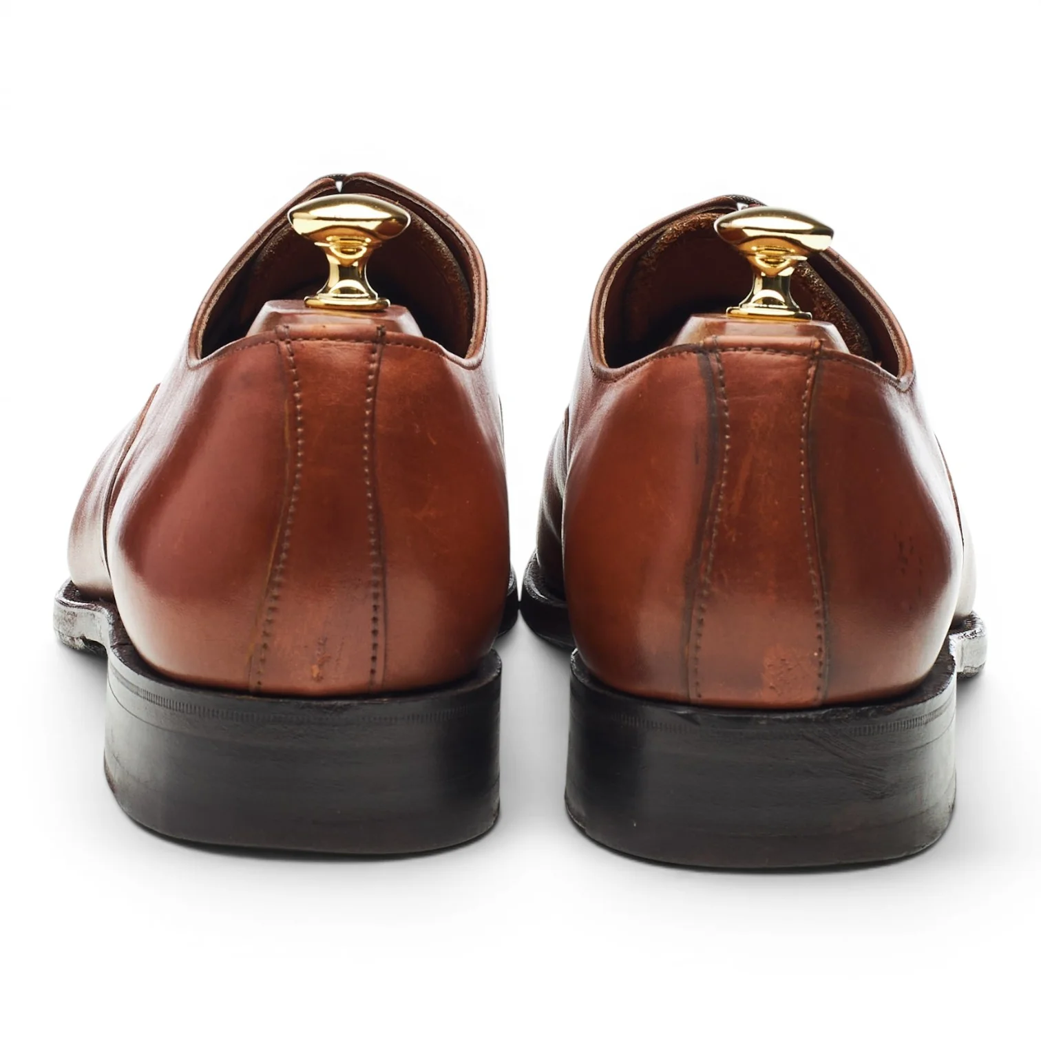 'Ash' Tan Brown Leather Oxford UK 10 F - Image 4