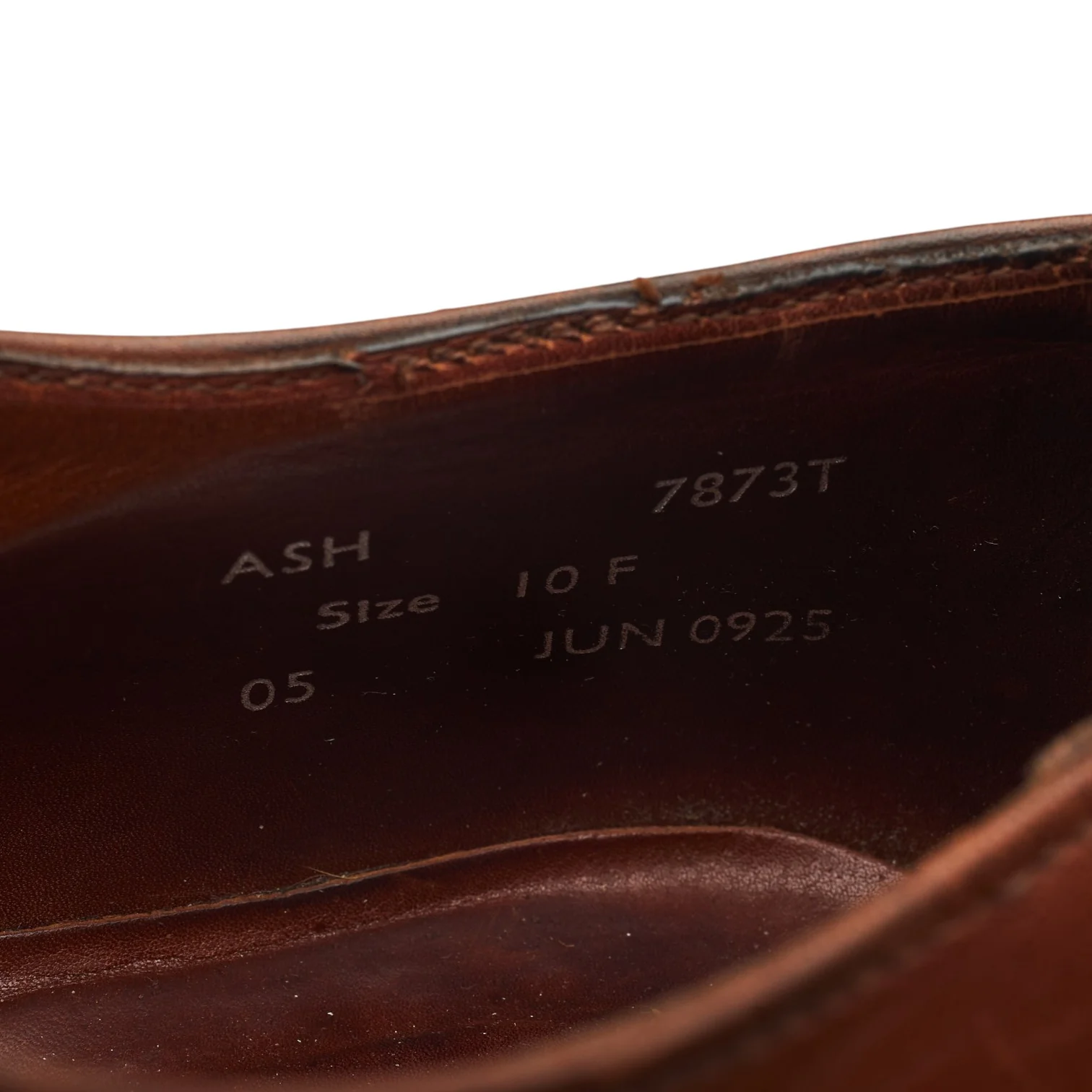'Ash' Tan Brown Leather Oxford UK 10 F - Image 7